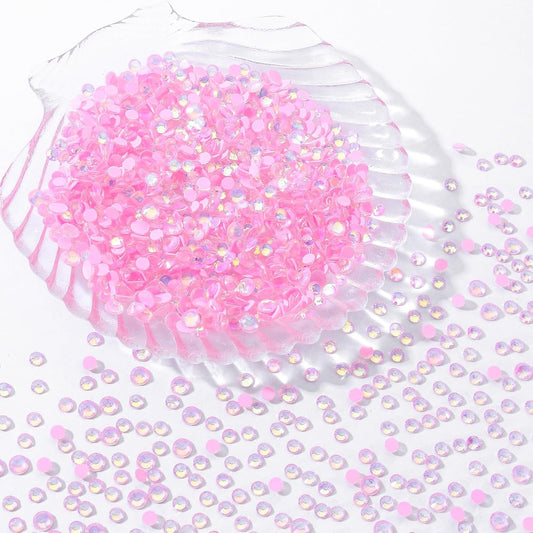 F Pink Flatback Rhinestones, Glass Rhinestones for Nail Art and Craft, Glue Fix, Loose Crystal