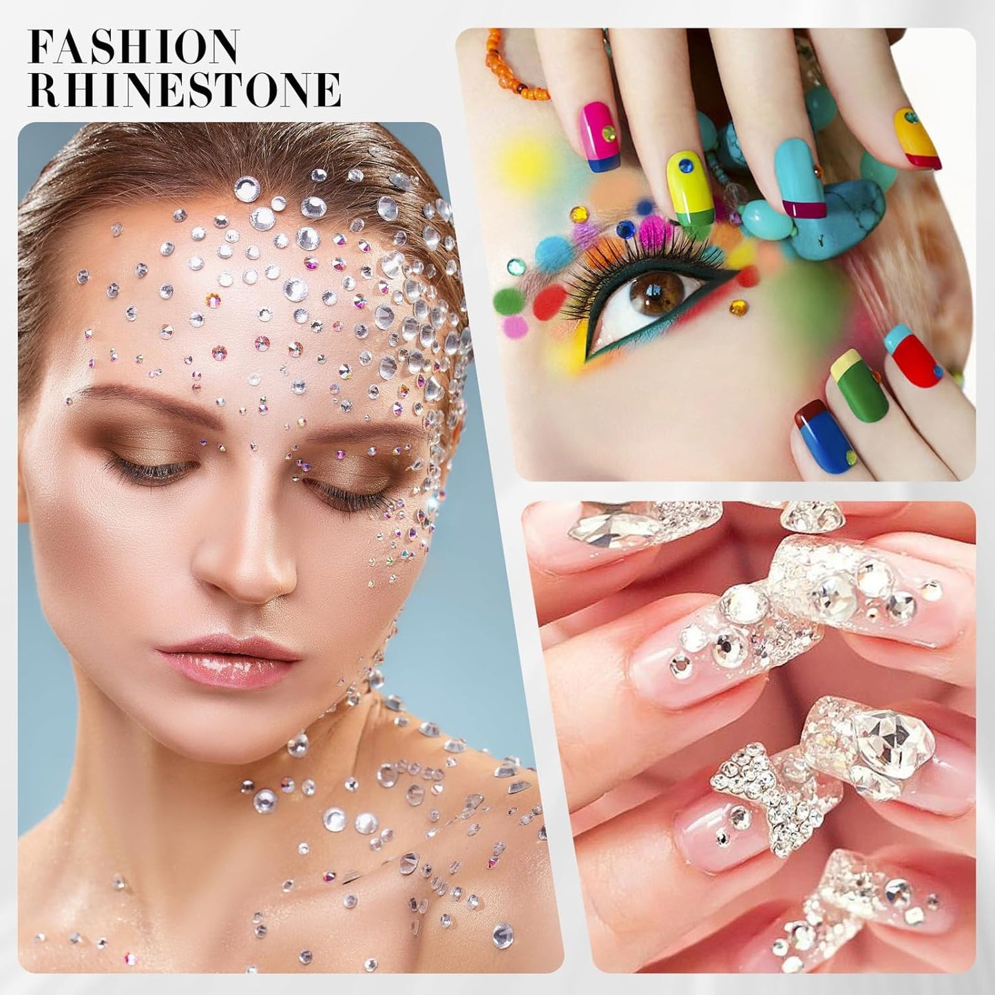 Novani Gold Rhinestones 1440pcs Flat Back Round Rhinestone Style 2088 Sparkly Crystal Gemstones for Nail Art and Crafting SS16,3.8-4.0mm