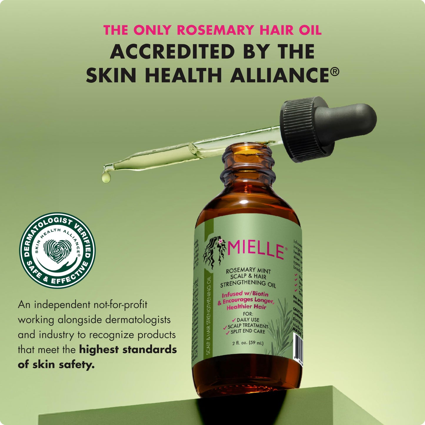 Mielle Organics Rosemary Mint Hair Oil with Biotin, 2 oz