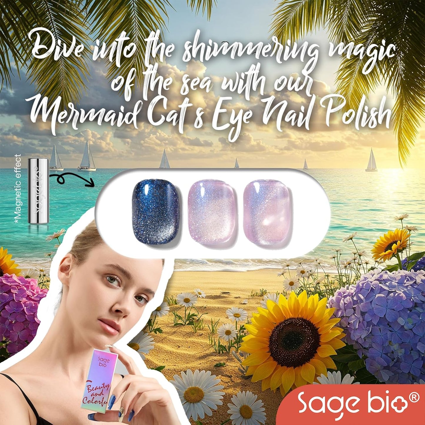 Cat Eye Gel Nail Polish, 15ml Magnetic Gel, High-Gloss Finish, Long-Lasting, DIY Manicure Kit with Magnet Stick, Stunning 3D Magnetic Effect, 01