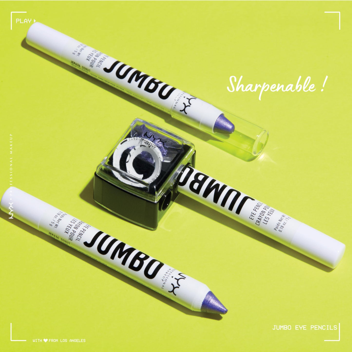 NYX PROFESSIONAL MAKEUP Jumbo Eye Pencil, Blendable Eyeshadow Stick & Eyeliner Pencil - Sherbet