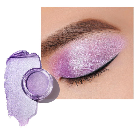 Oulac Purple Cream Eyeshadow also for Highlighter Large Capacity Highly Pigmented Eye Shadow Waterproof &Long Lasting with Moisturizing Formula, Shimmer Glitter Eye Makeup. 6g.(19)