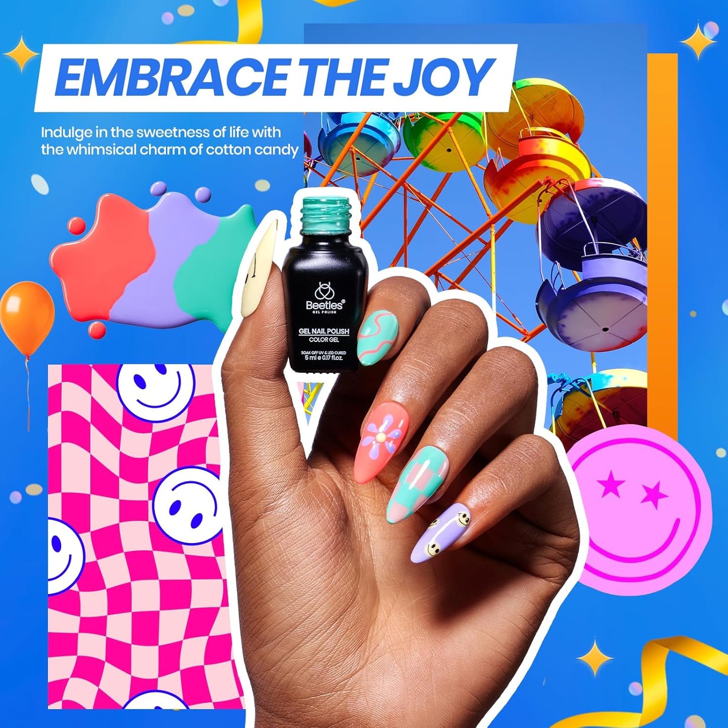 Beetles Gel Nail Polish Kit with U V Light 68 Pcs Emotional Spectrum 35 Colors Gel Polish Nail Kit with Base and Matte&Glossy Top Coat Soak Off All Season DIY Set Manicure Tools Gifts for Women