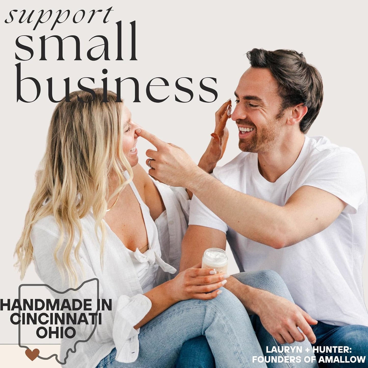 Amallow - Natural Deodorant – Aluminum Salt-Free, Tallow-Based, Baking Soda-Free, with Magnesium & Zinc – Long-Lasting Odor Protection – Handcrafted in the USA – 2.6 oz (Unscented)