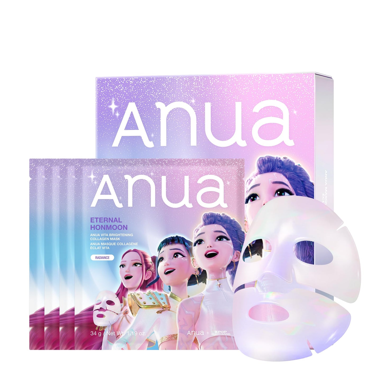 ANUA Vita Collagen Mask, Hydrogel Face Mask for Cooling & Skin Firmness, Dullness Care with Vitamin