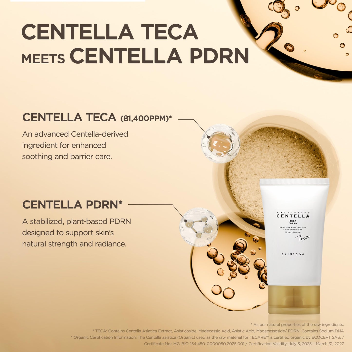 SKIN1004 Madagascar Centella TECA Cream, Face Moisturizer with 50X Centella TECA Technology for