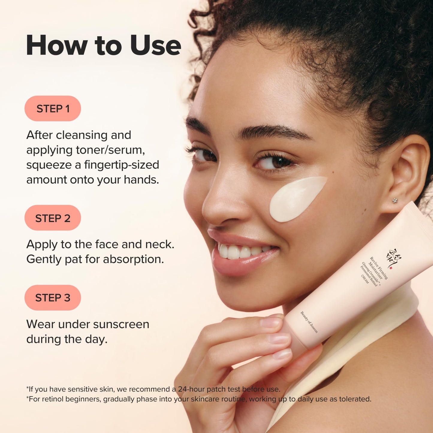Beauty of Joseon Revive Firming Moisturizer Ginseng Ceramide + Fermented Retinol for Dry, Sensitive
