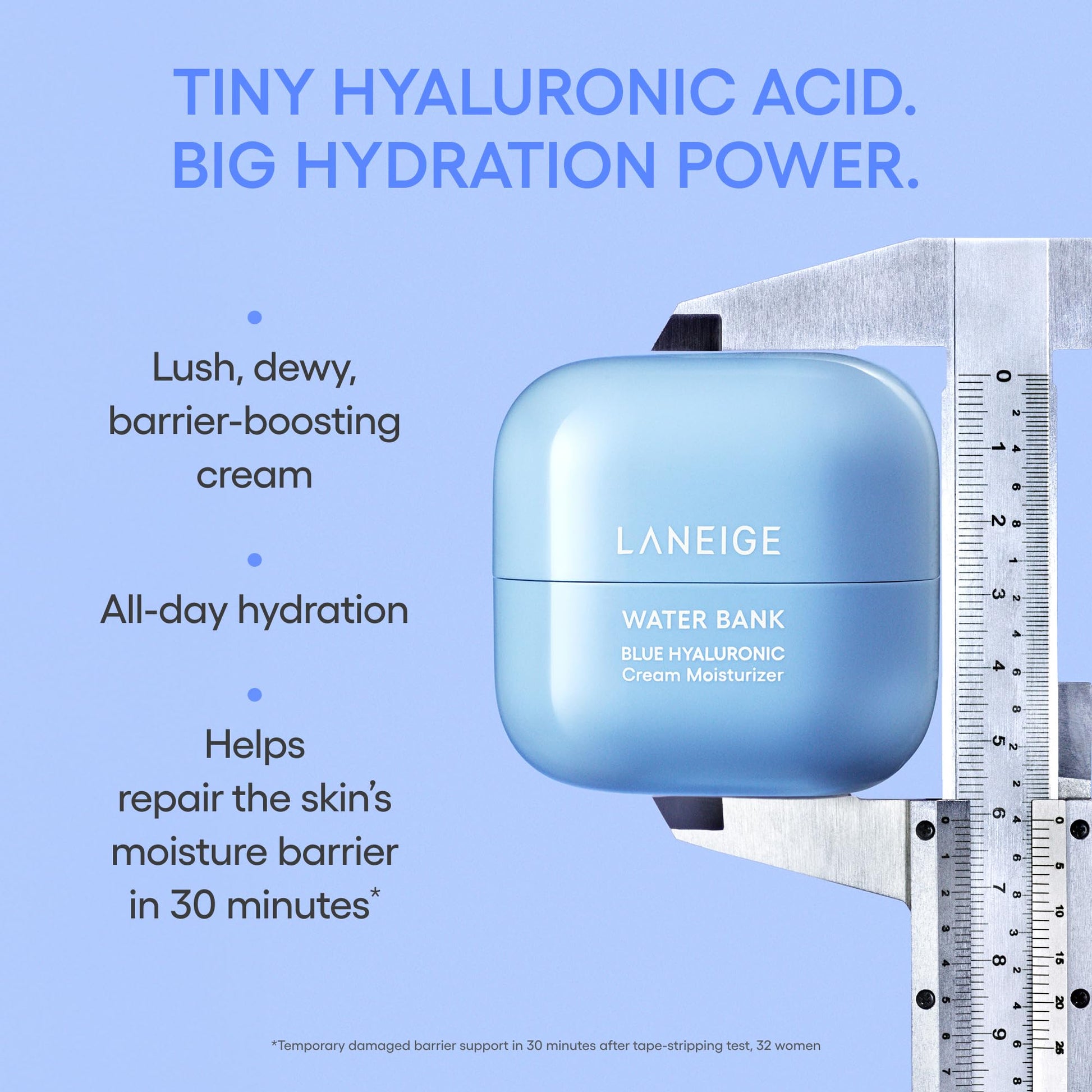 LANEIGE Water Bank Blue Hyaluronic Acid Cream Daily Face Moisturizer: Hydrating Korean Lightweight