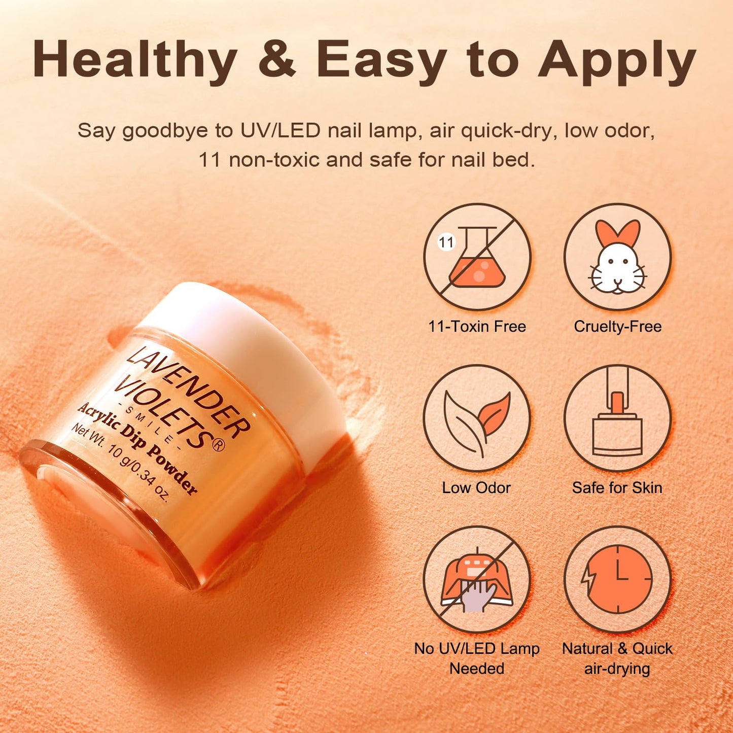 Lavender Violets 22pcs Halloween Dip Powder Nail Kit 16 Colors Red Brown Gold Green with Dip Powder Liquid Perfect Gift for Women Nail Art DIY M967