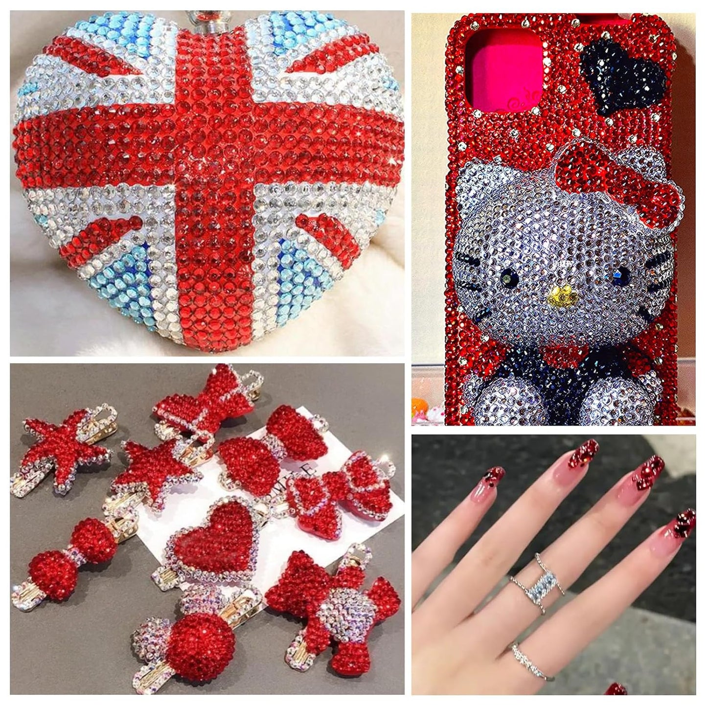 1440Pcs Siam Crystal Rhinestones,Glass Flatback Rhinestones Gemstones for Nail Face Makeup Art Crafts Clothes Decoration -(SS16,4.0mm,Siam)