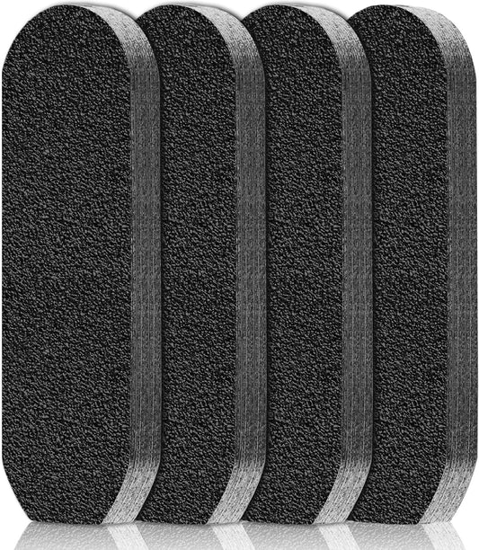 Flutesan 80 Pcs Stainless Steel Foot File Refills 100 Grit Replacement Pads Coarse Fine Pedicure