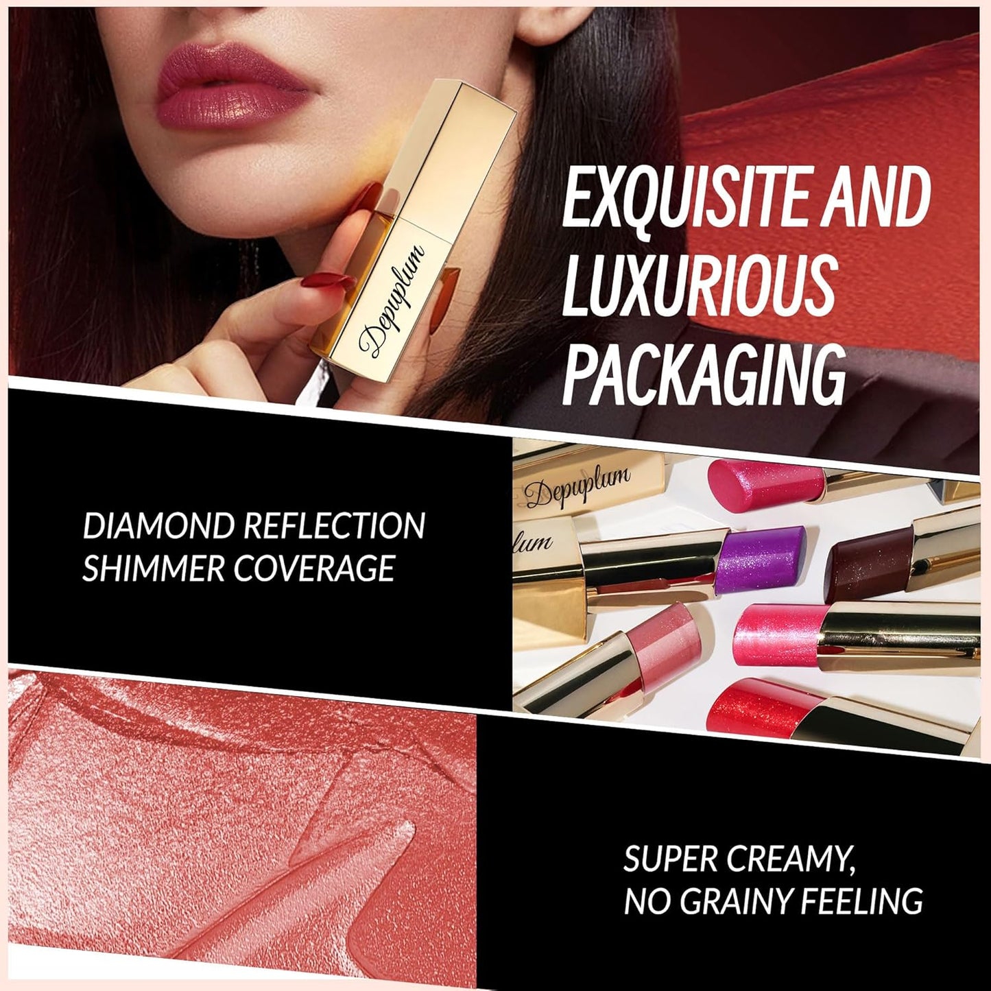Light Brown Lipstick Moisturizing for Women Shimmer Tinted Lip Balm Hydrating Nourishing Lip Gloss Vegan& Cruelty Free Lip Makeup, ZG111 Dream