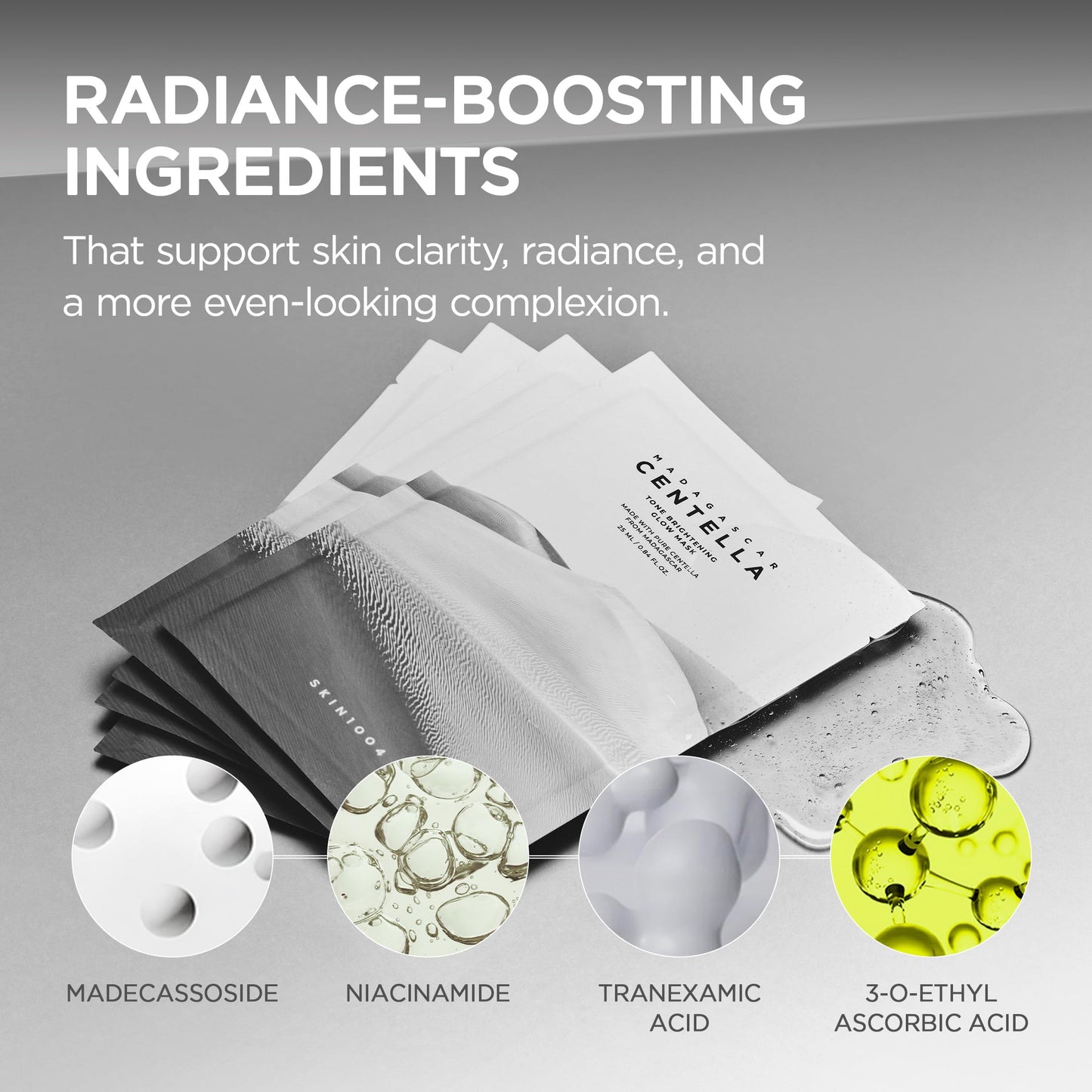 SKIN1004 Tone Balancing Mask, Face Mask Skincare for Uneven Skin Tone, Facial Sheet Mask for