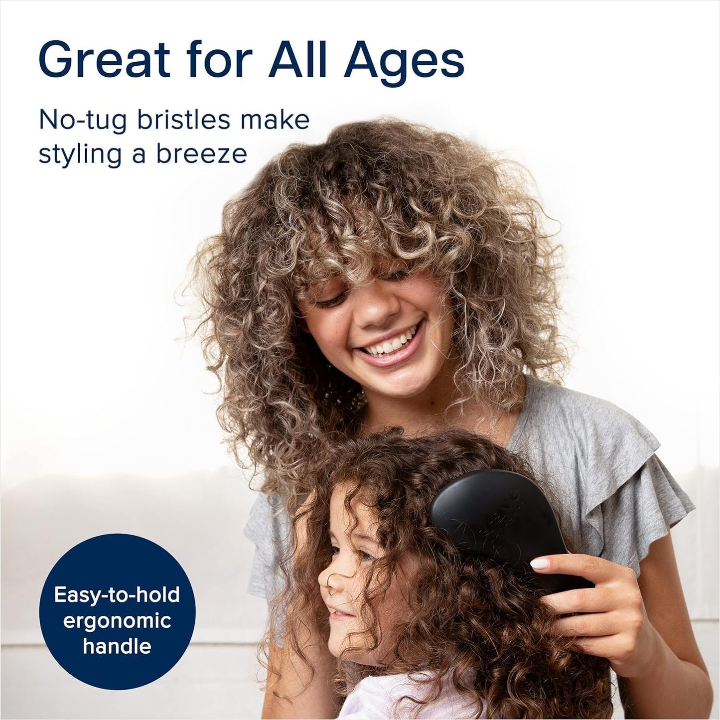Crave Naturals Biggie Glide Thru Hair Brush - Detangler Brush for Curly, Straight, Wet or Dry Hair