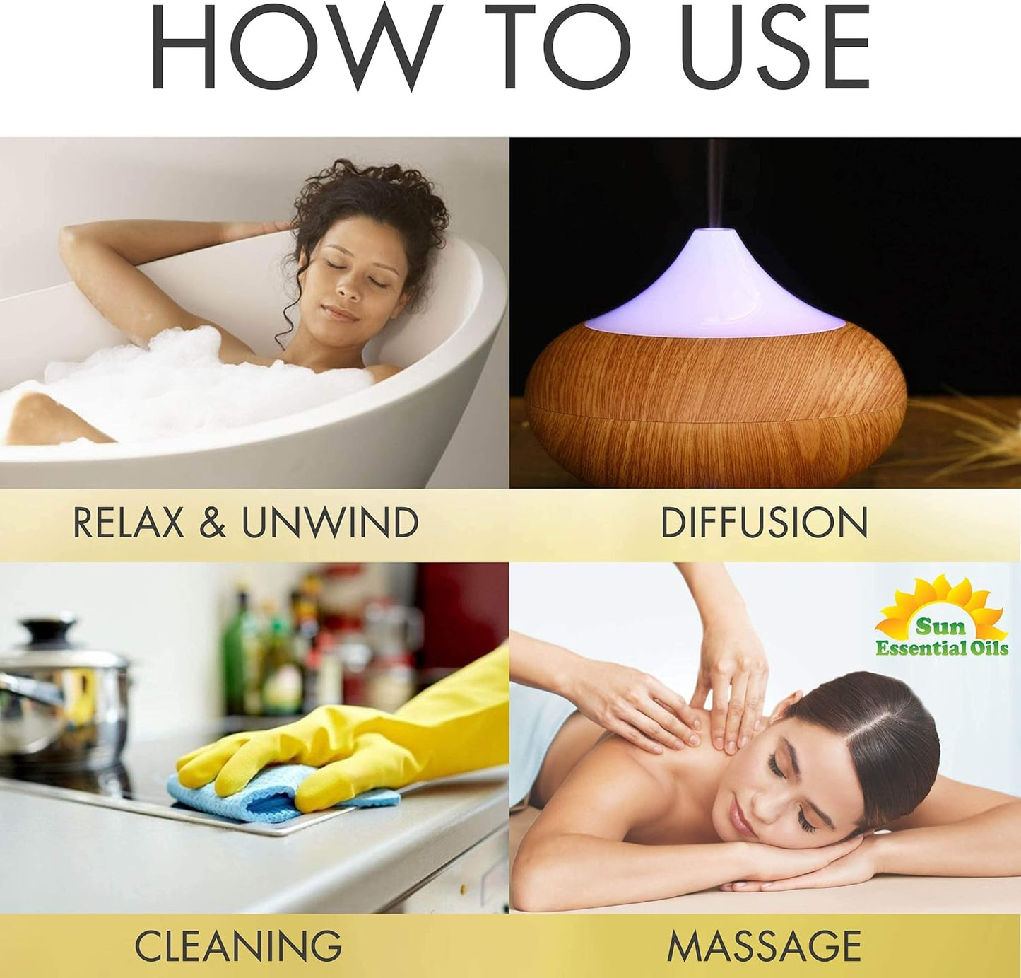 Sun Essential Oils 4oz - Basil Essential Oil - 4 Fluid Ounces - Basil Oil Organic