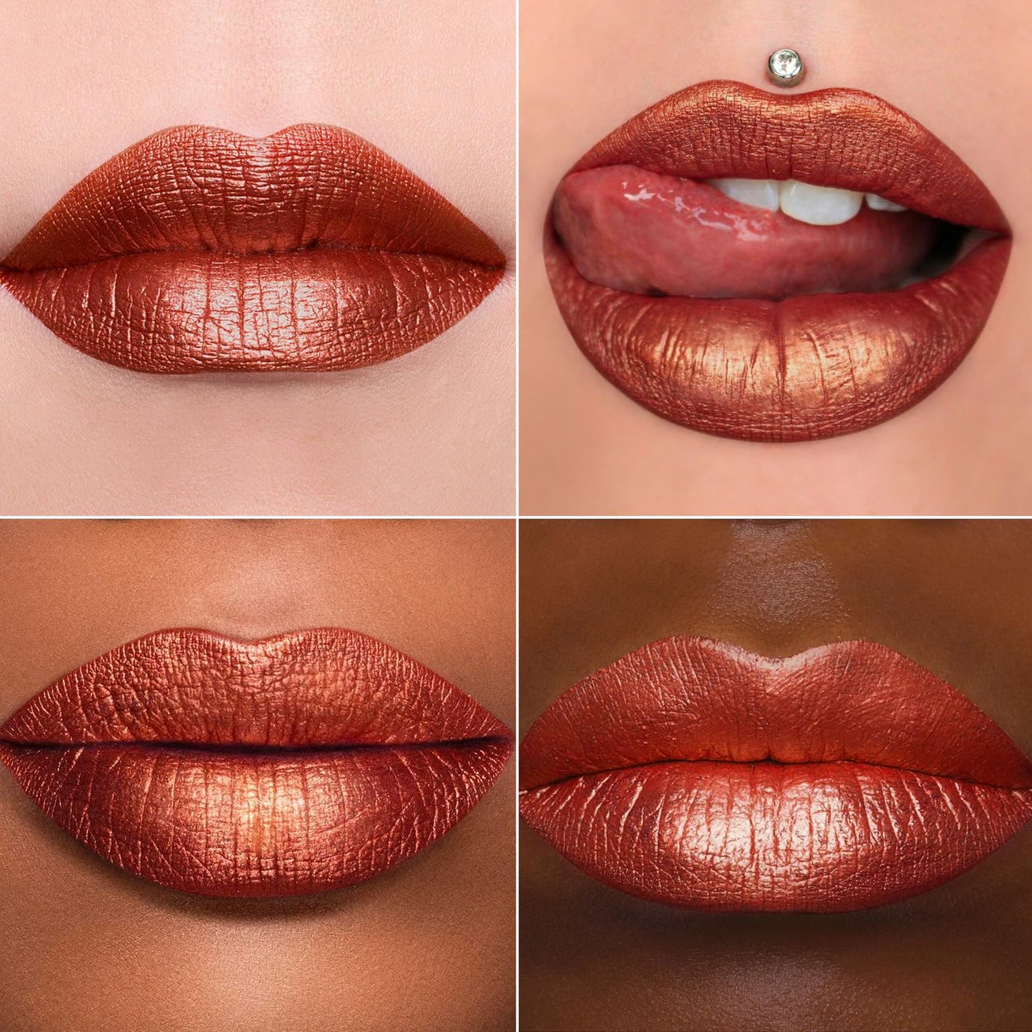MAKI YIKA Red Lipstick for Women Metallic Lipsticks Glitter Long Lasting Lipstick No Smudge No Transfer Liquid Lip Gloss (BR08 Bad Romantic)