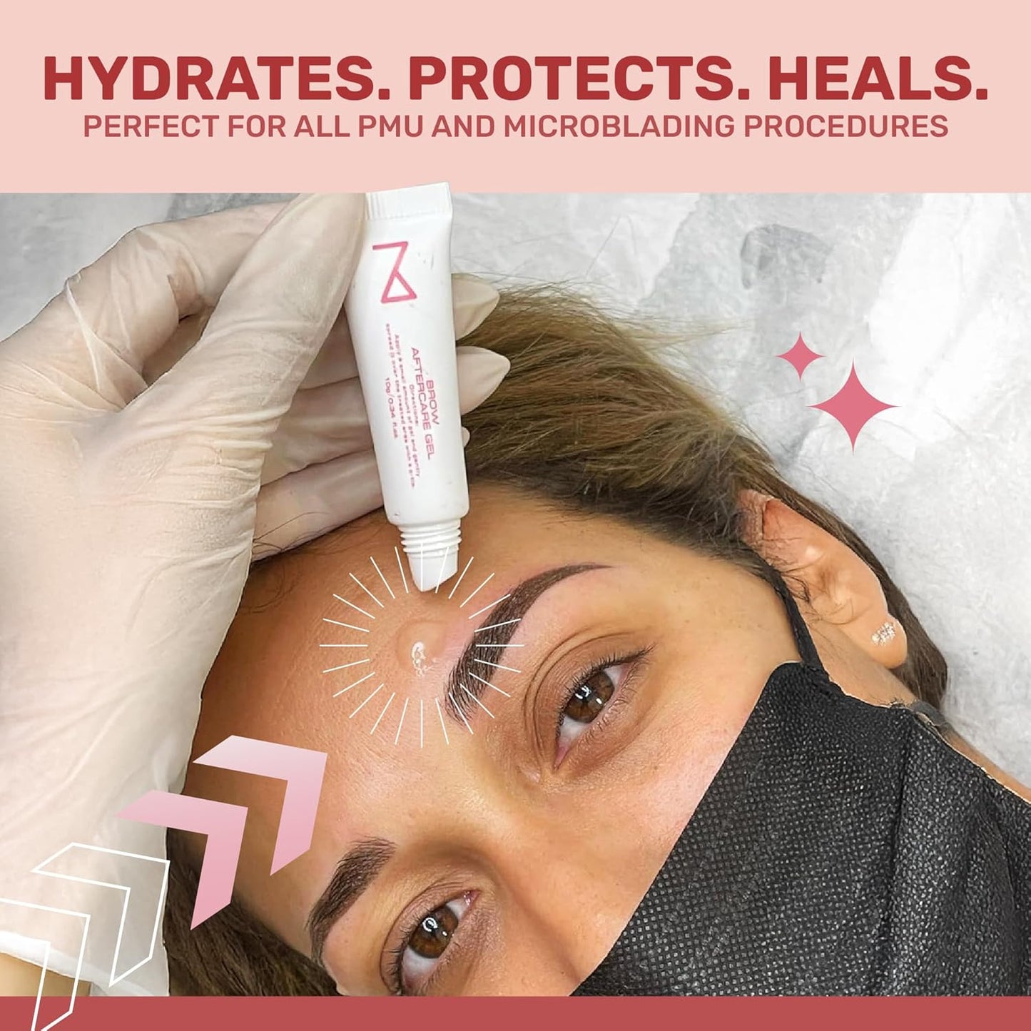M - PACK OF 25 Brow Eyebrows Aftercare Gel Ointment For Microblading, Brows & Permanent Make Up - Repair Cream Tube - Anti-Inflammatory, Better Pigment Retention Eyebrow Protector 10g/0.34 fl oz