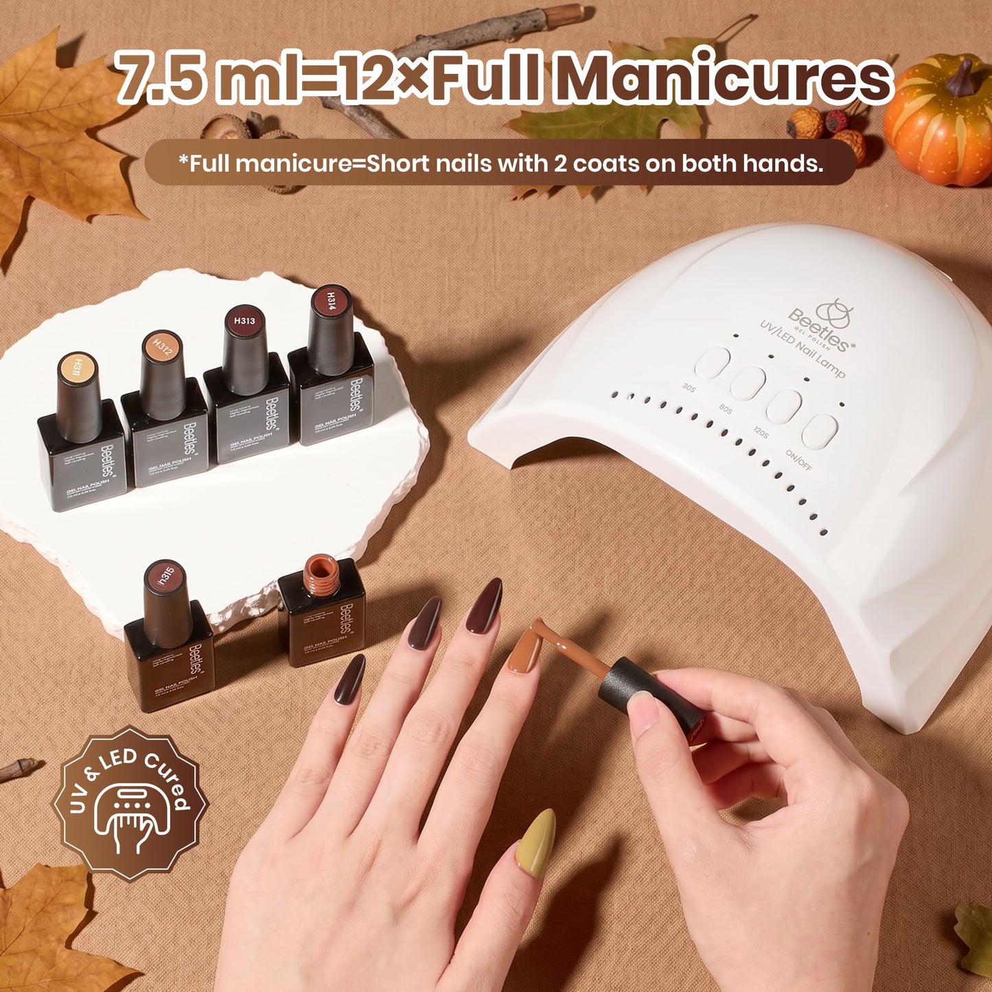 Beetles Brown Gel Polish Set, Fall Whisper Collection, 6 Fall Colors