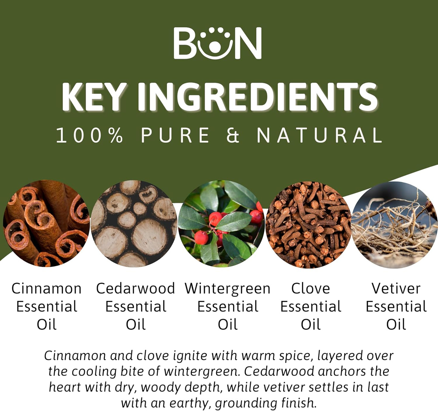 Best of Nature Eastern Essential Oil Blend – 100% Pure for Diffuser, Aromatherapy & Daily Rituals – Spicy, Exotic Aroma with Cinnamon, Cedarwood, Wintergreen, Clove & Vetiver