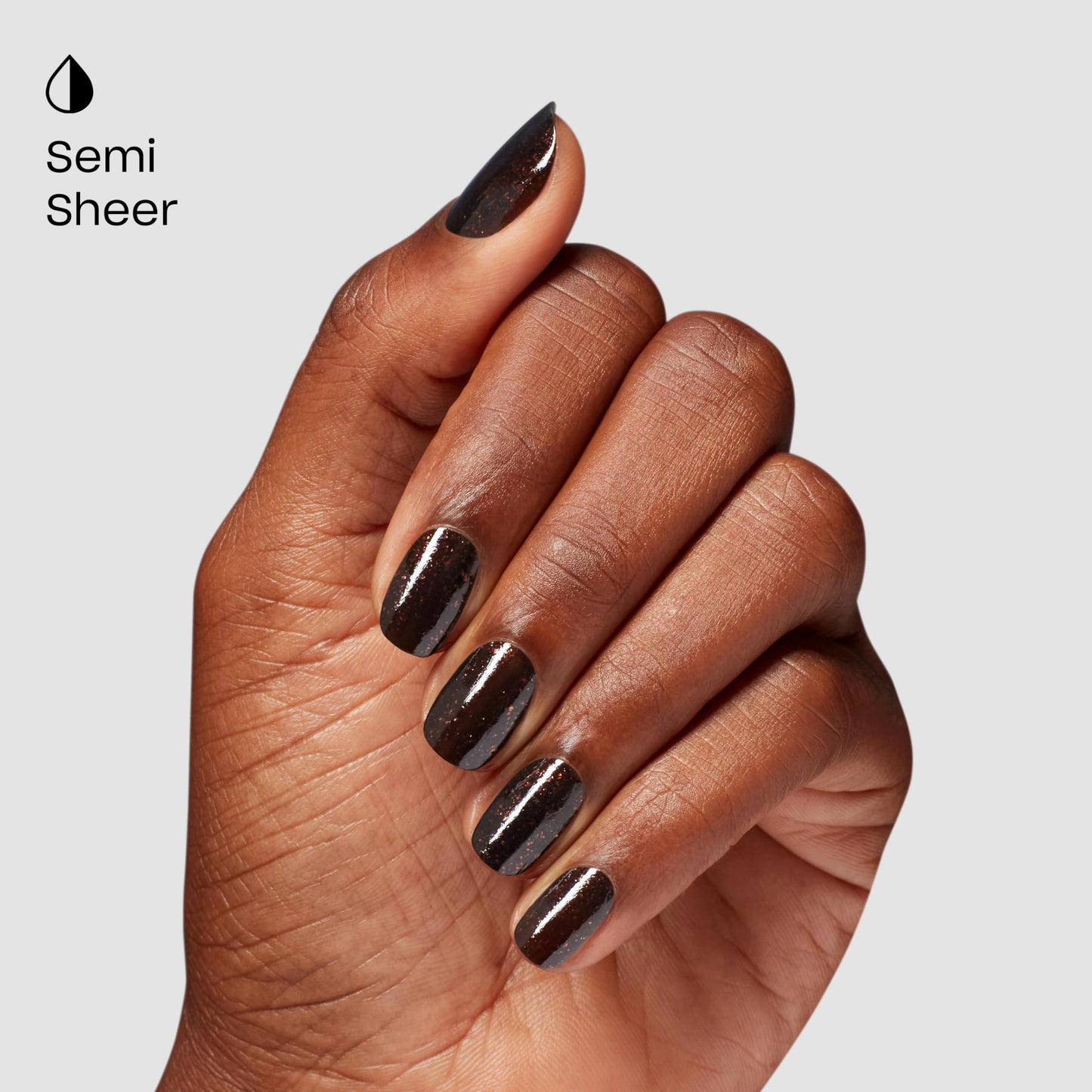OPI Nail Lacquer Grunge Queen | Semi-Sheer Dark Red-Copper Shimmer Polish