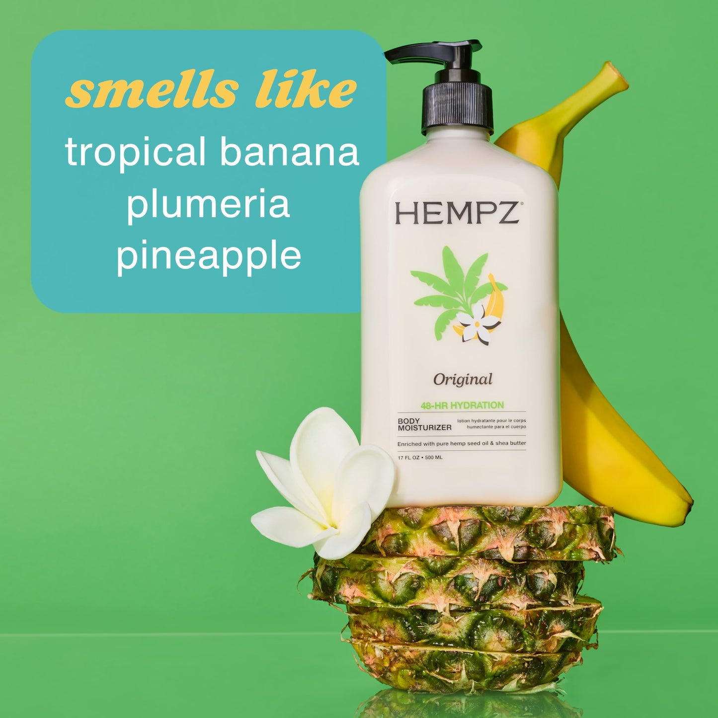 Hempz Body Moisturizer Original 17 Ounce Pump (500ml) (1 Pack)