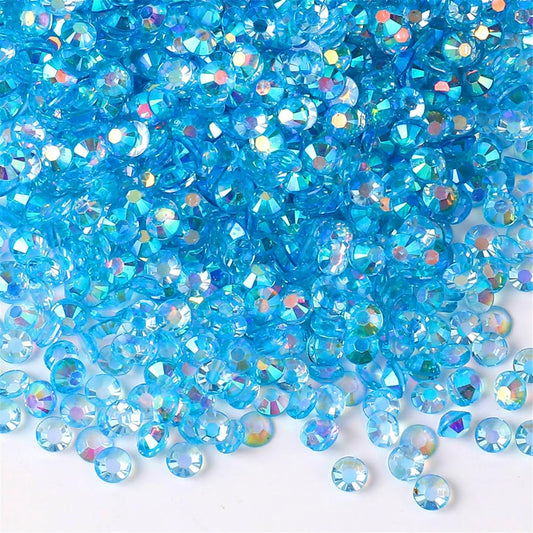 500 Pieces SS30 6mm Flatback Rhinestones AB Clear Round Gems Crystals for Nail Art DIY Crafts