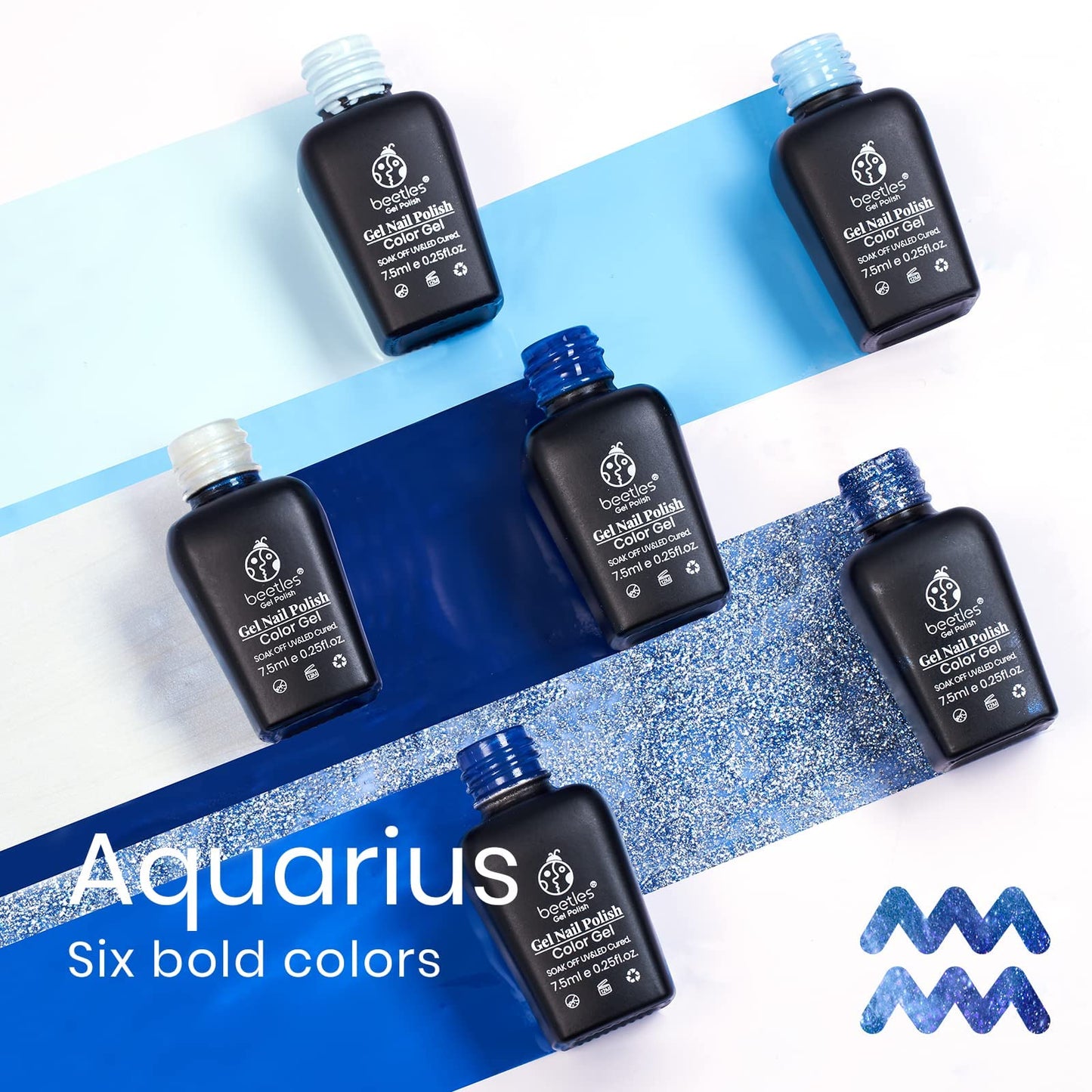 Beetles Blue Gel Nail Polish - Aquarius Holy Water Collection Gel Polish