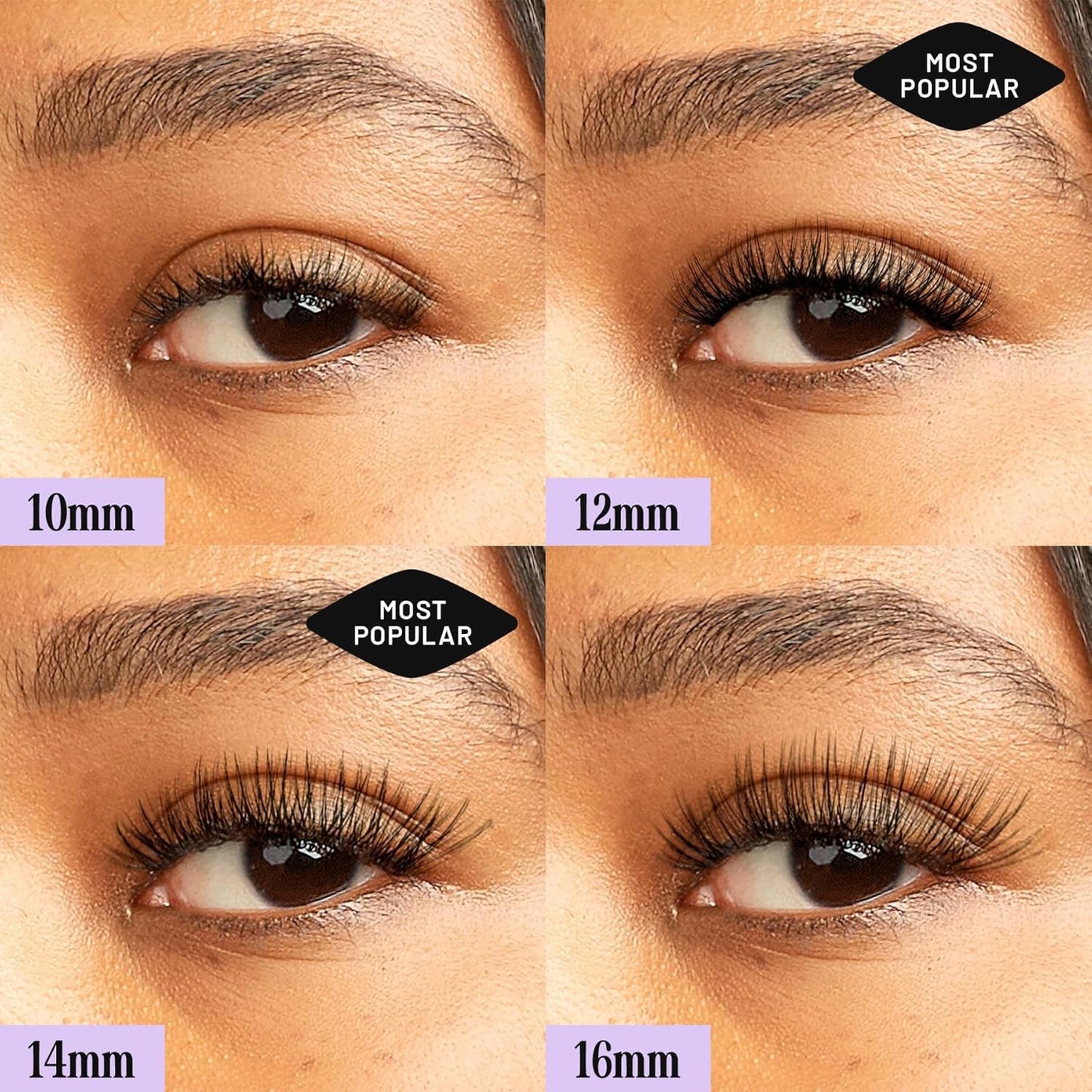 Lilac St - Originals Natural Faux Eyelash Clusters (10mm, 3 Pack) - Natural Look - DIY Lash Extension Wisps - Lightweight & Lifelike - Lasts 10 Days - Cruelty Free, Vegan, Women Founded - 30 Lashes
