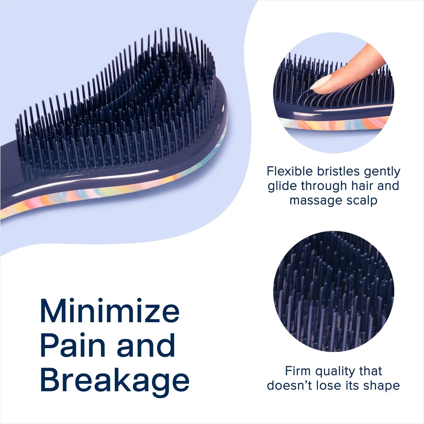 Crave Naturals Glide Thru Hair Brush - Detangler Brush for Curly, Straight, Wet or Dry Hair