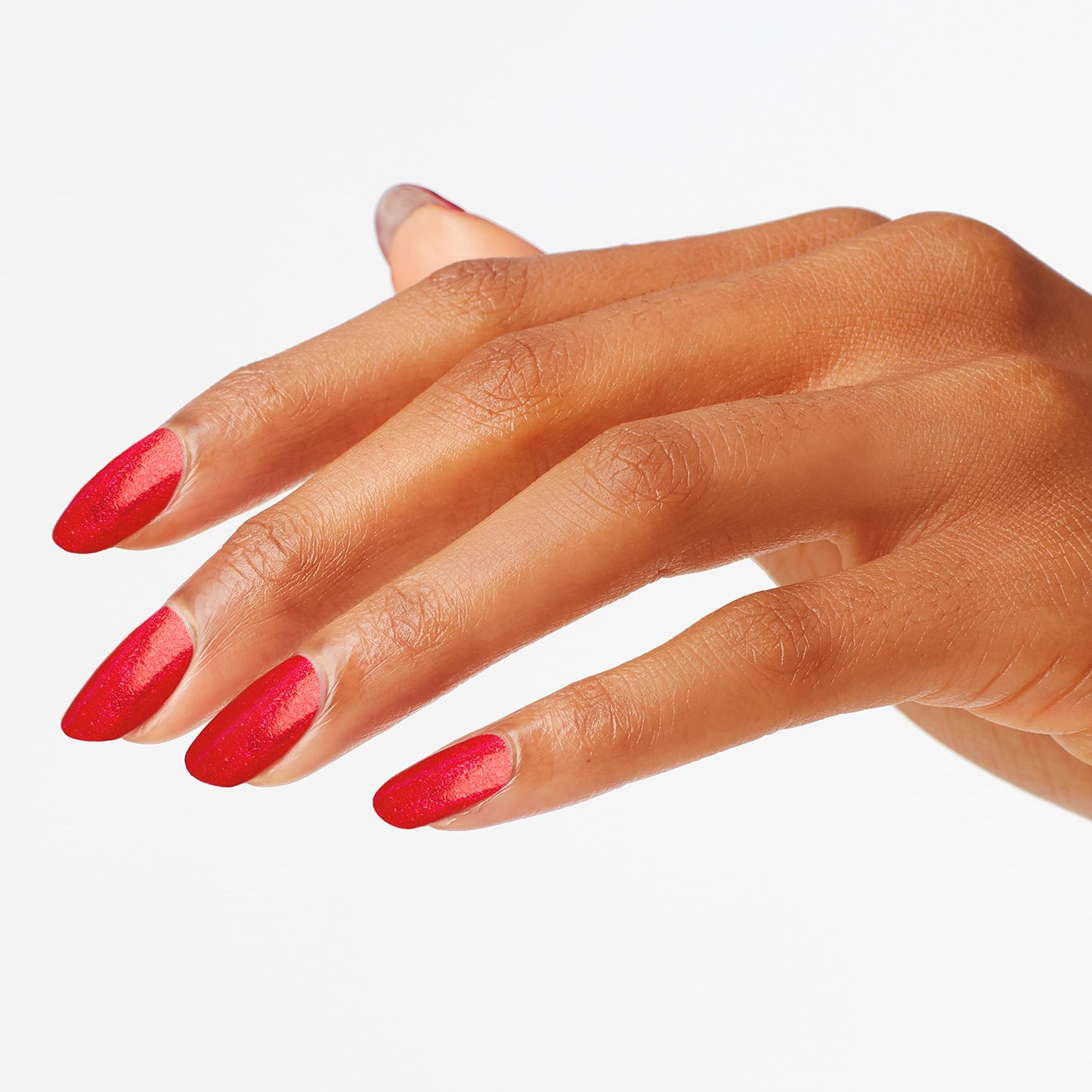 OPI Nail Lacquer Heart and Con-soul | Opaque Bright Red Shimmer Nail Polish