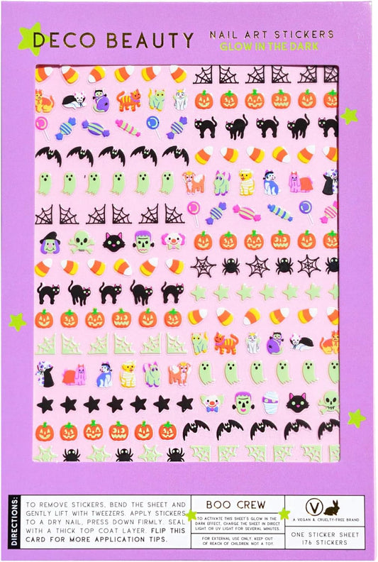 Boo Crew Nail Stickers - Lightweight & Easy-to-Apply Nail Art with Trendy Designs - Durable &