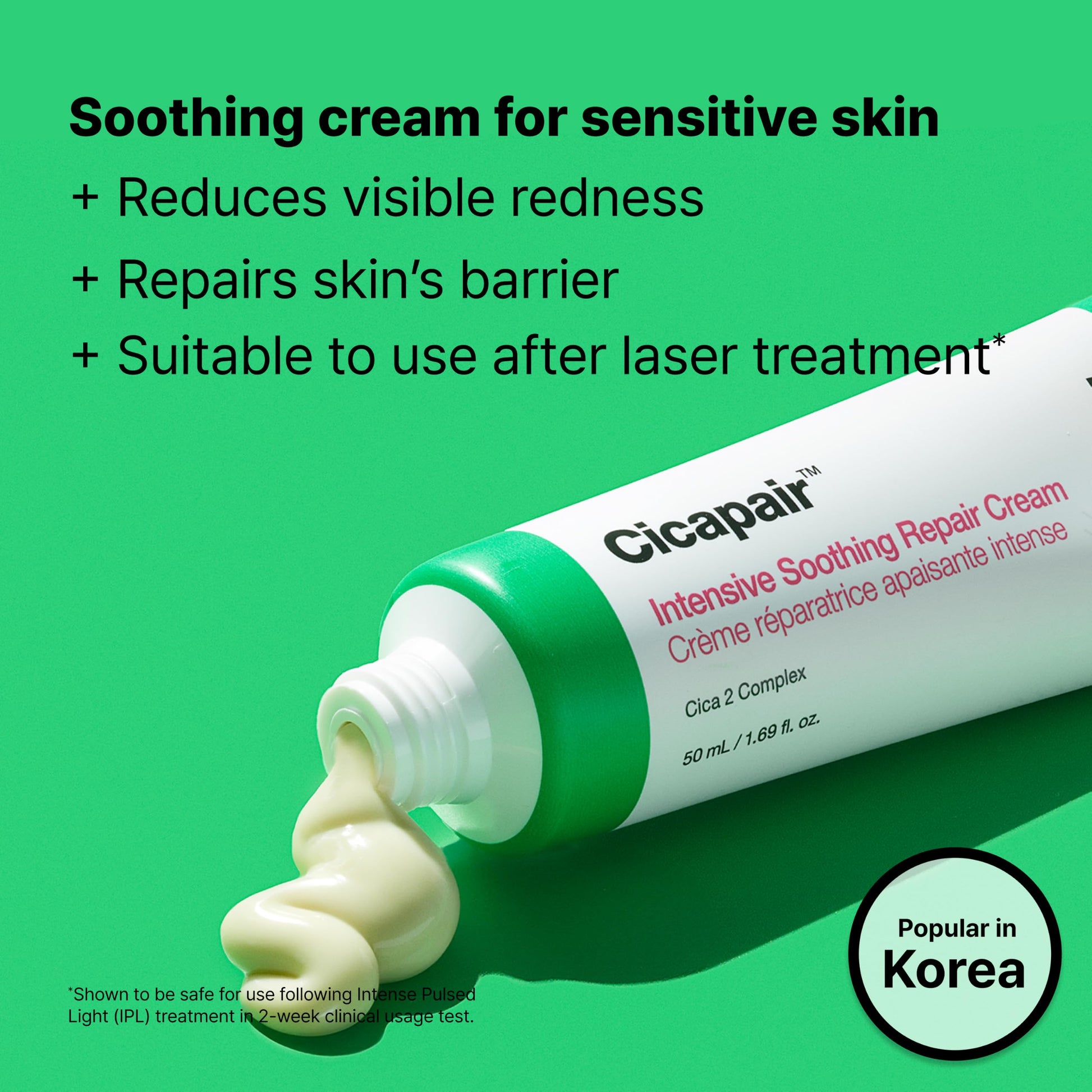 Dr.Jart+ Cicapair Sensitive Skin Korean Face Moisturizer for Redness and Barrier Repair with