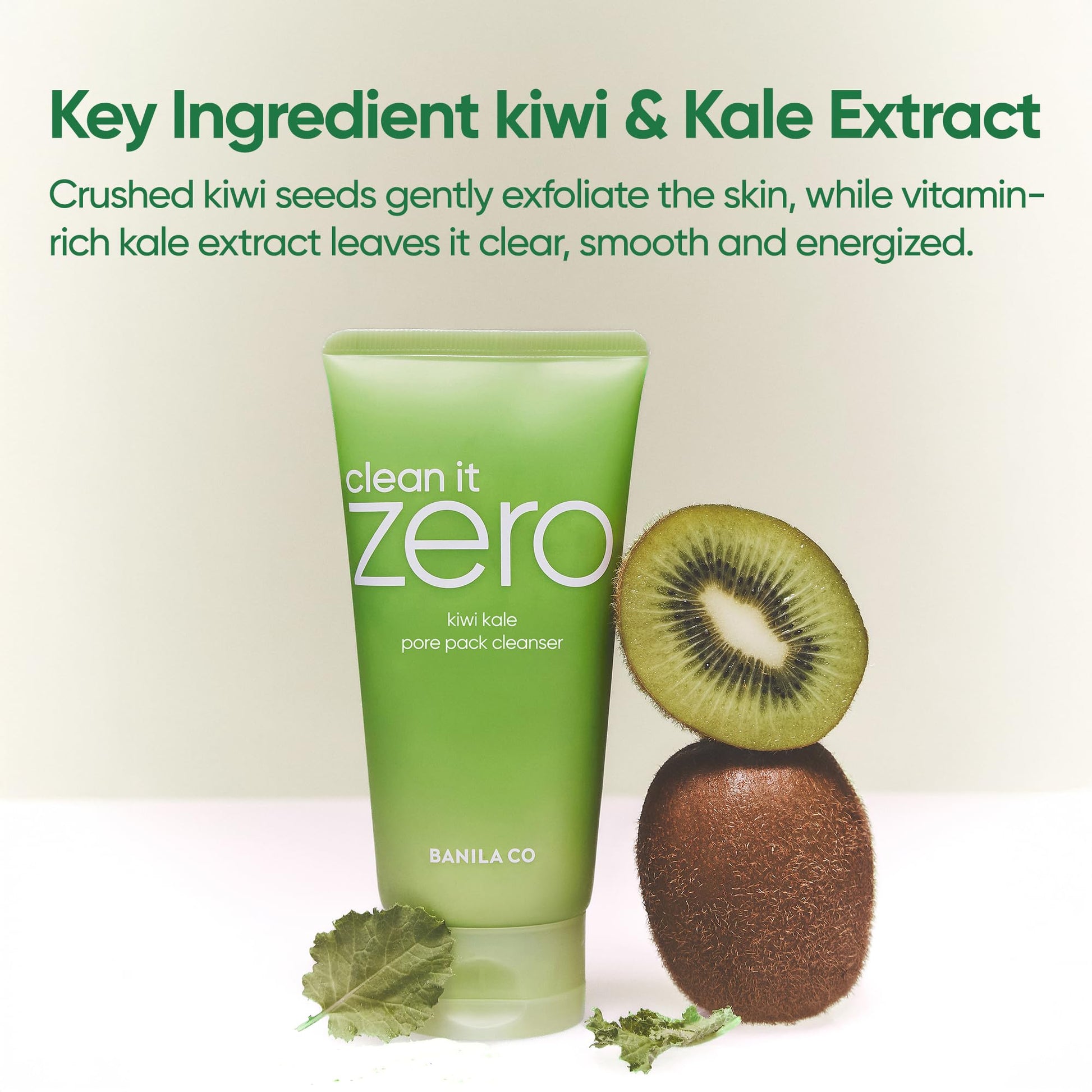 BANILA CO Clean It Zero Kiwi Kale Pore Clarifying Facial Wash (6.35 oz)