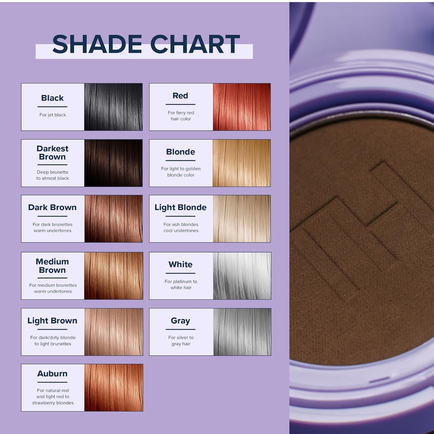 TRUHAIR Root & Scalp Cover Up Pressed Powder Compact, Waterproof, Weightless Hair Coverage & Bald Spot Concealing, Root Touch Up Hair Color for Gray Coverage & Thinning Areas, 0.35 Oz (Light Brown)