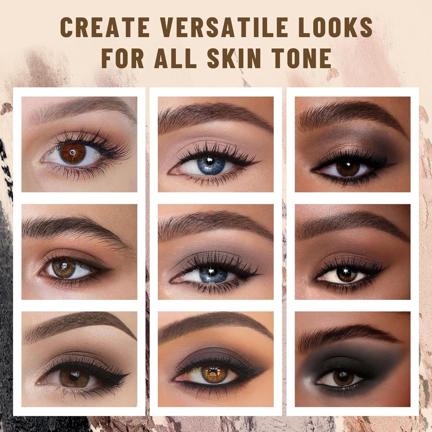 6 Colors Mini Eyeshadow Makeup Palette Neutral Nude Smoky Eye Shadow Taupe & Brown Matte Make Up Pallet with Mirror Highly Pigmented Long Lasting Waterproof Travel Size Gift Kit 01