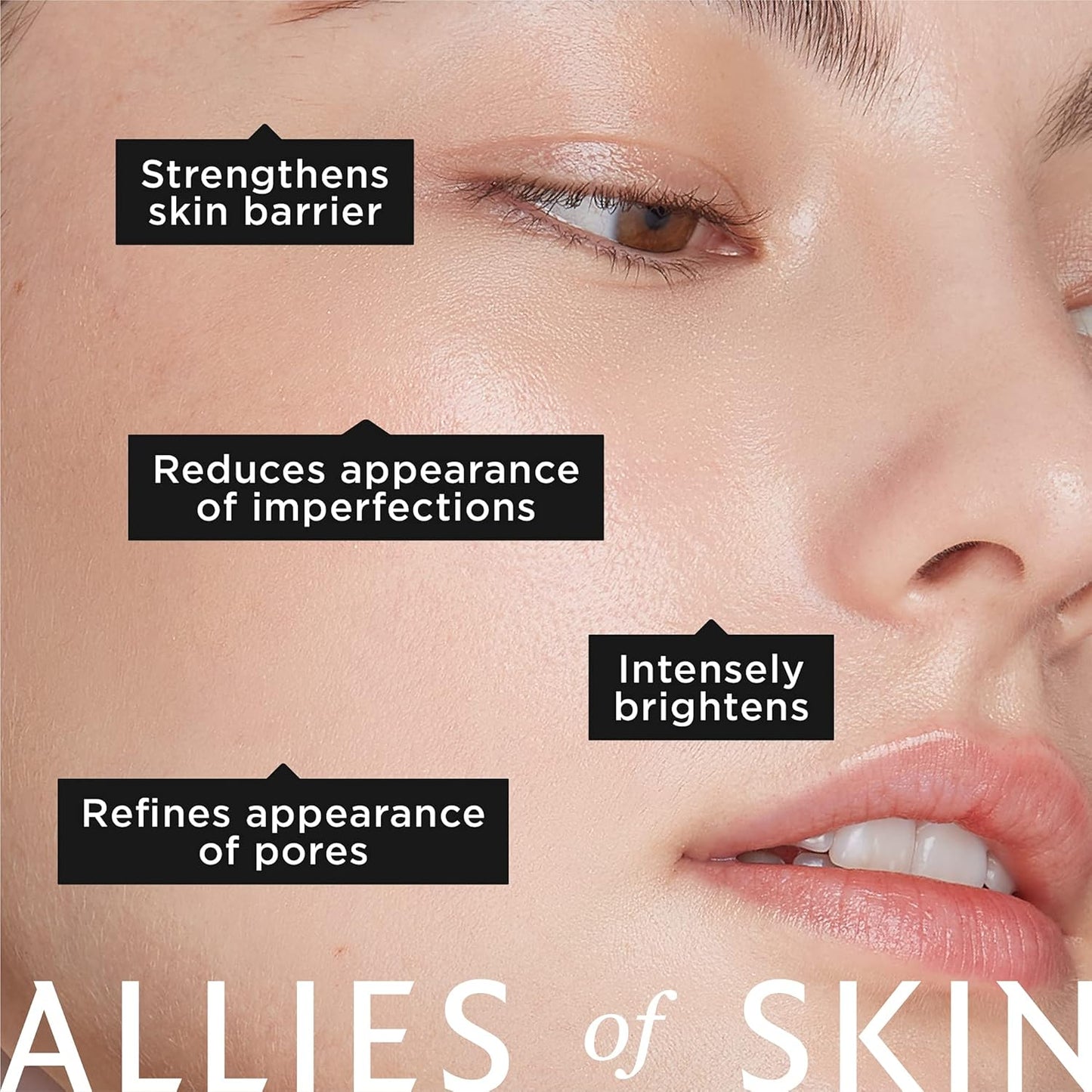 Allies of Skin Prebiotics & Niacinamide Pore Refining Booster: 10% Niacinamide, Goji Berry, Lysophosphatidic Acid. Pore Reducing Serum. Firms & Brightens. Strengthens Skin Barrier 1.7 oz / 50 ml