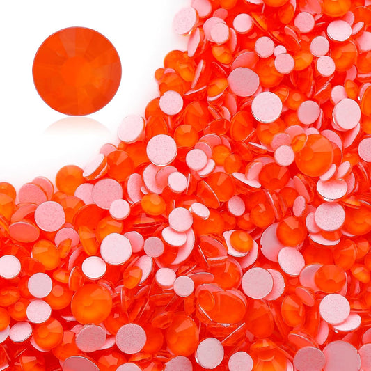 Neon Hyacinth Flatback Rhinestones, Glass Rhinestones for Nail Art and Craft, Glue Fix, Loose