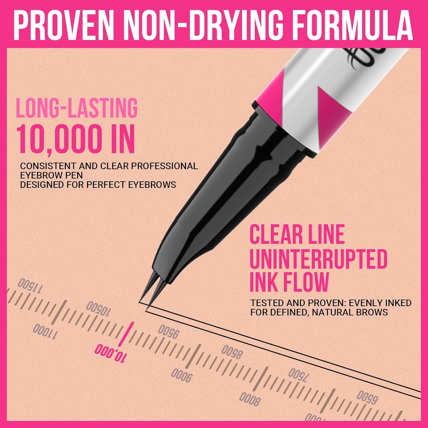 iMethod Curved Eyebrow Pen - 2-in-1 Dual-Ended Eyebrow Pencil with Curved Tip and Precise Brush-Tip, Microblading Eyebrow Pen for Natural Hair-Like Brows, Long Lasting, Brown