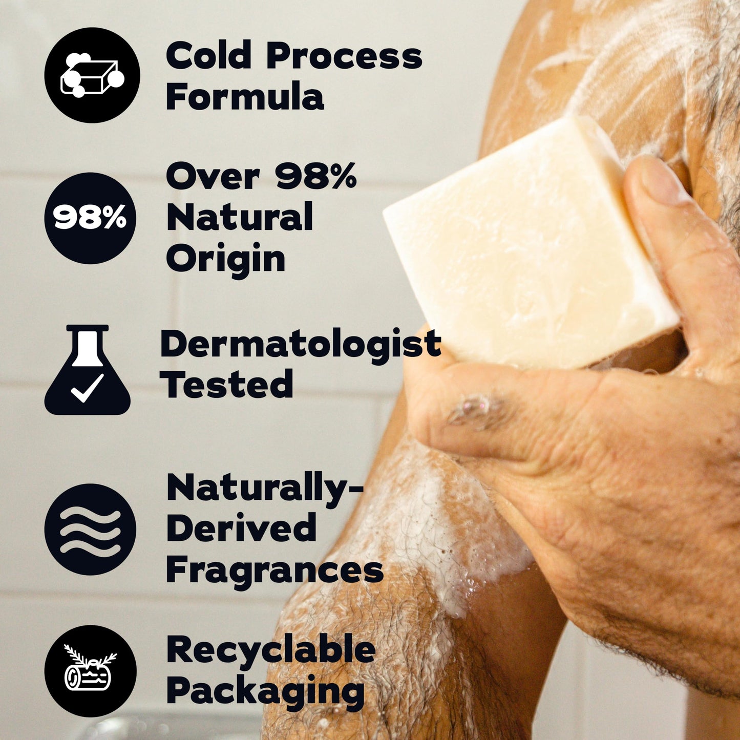 Dr. Squatch Natural Men’s Bar Soap - Cold Process Body Soap Bar with Natural Oils - Gifts for Men