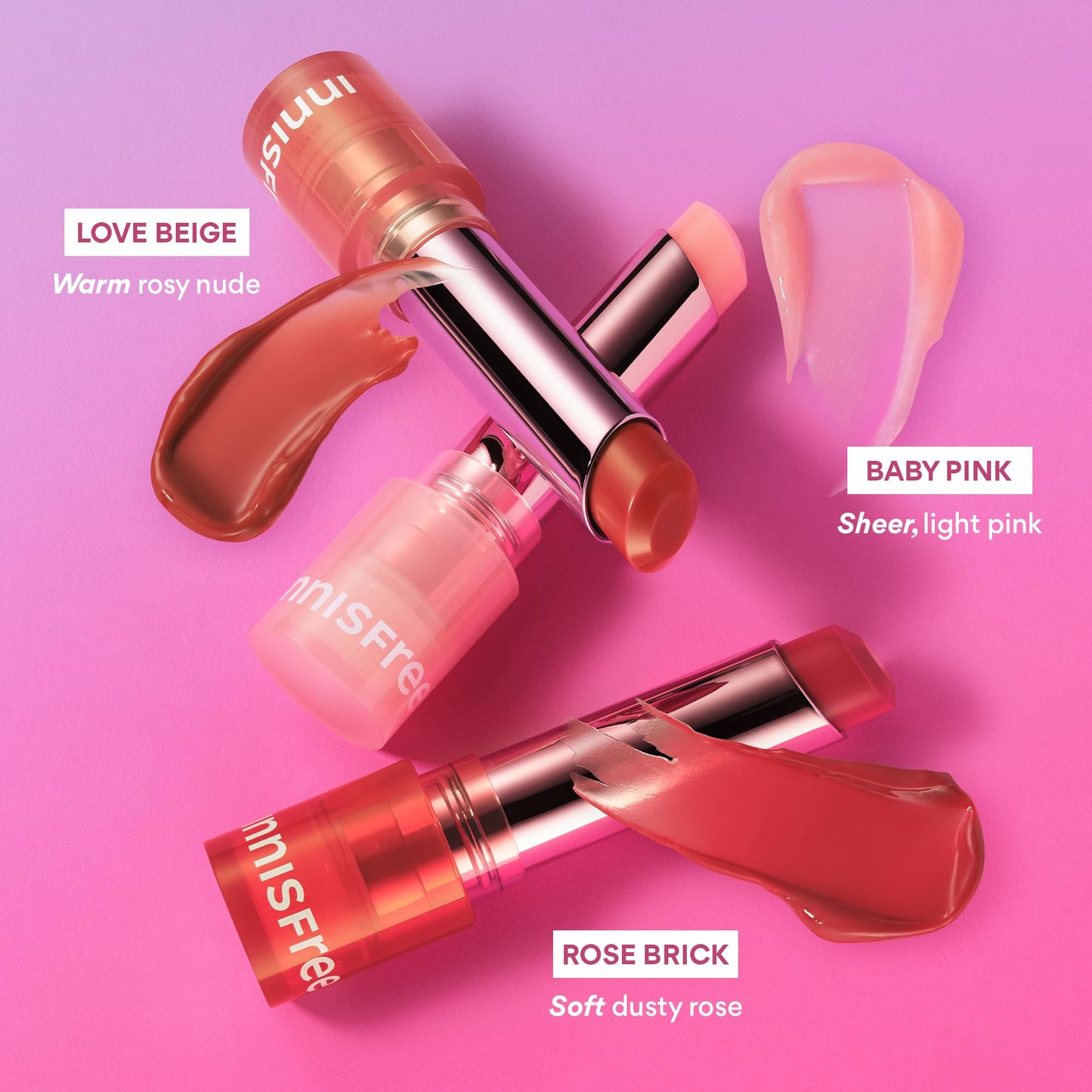 innisfree Tint + Nourish Set | Dewy Tint Lip Balm with Shea Butter | Korean Lip Balm Set with
