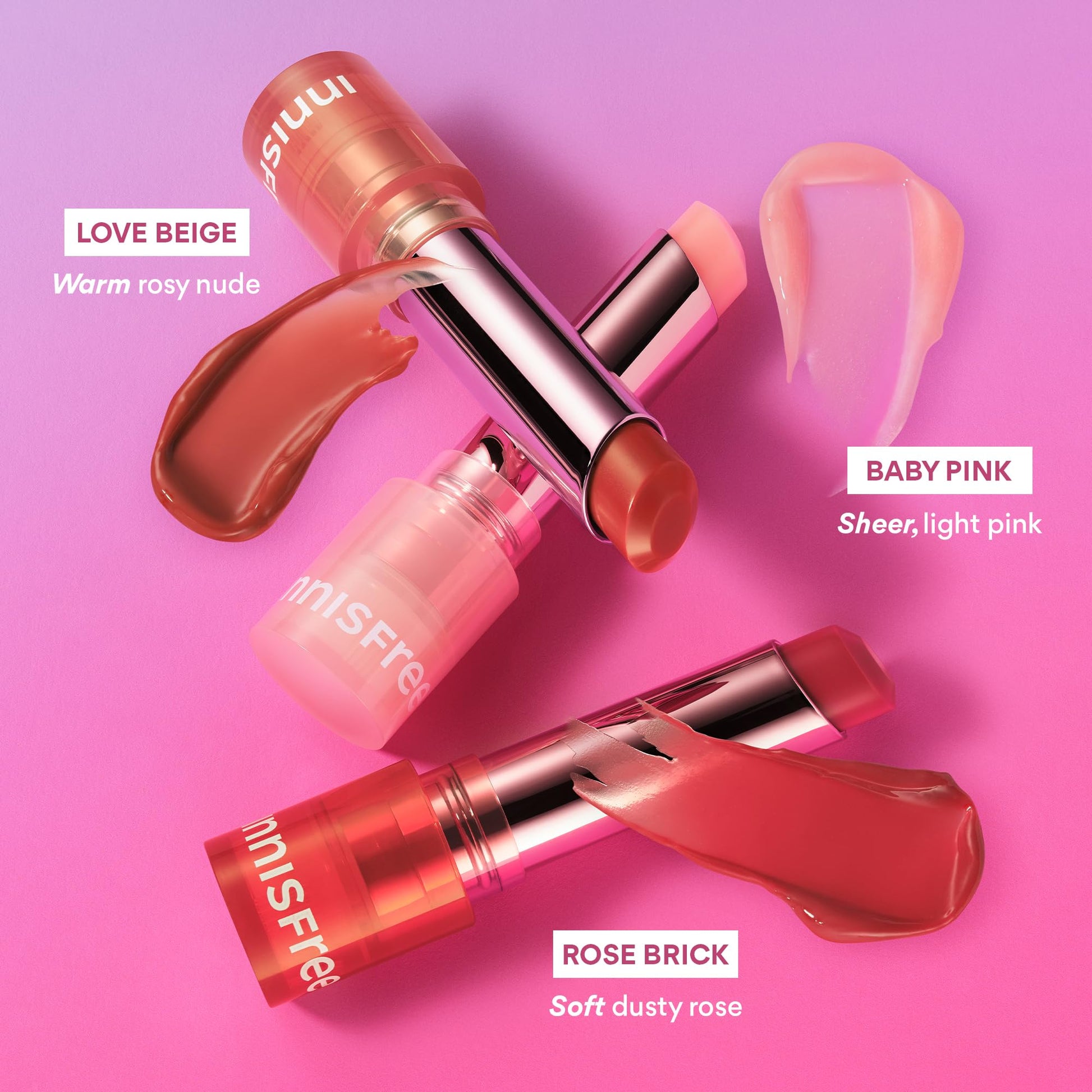 innisfree Tint + Nourish Set | Dewy Tint Lip Balm with Shea Butter | Korean Lip Balm Set with