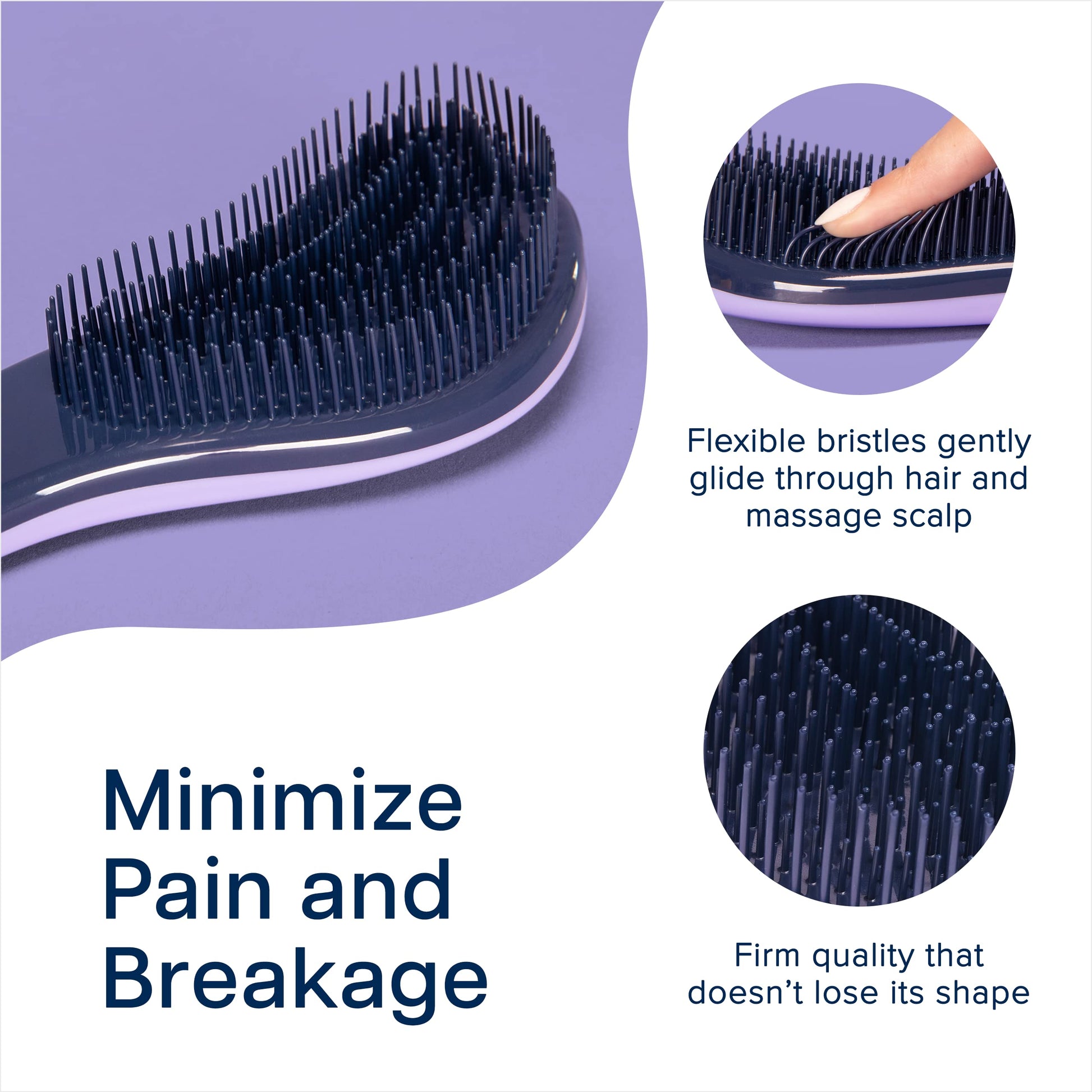 Crave Naturals Glide Thru Detangling Brush for Adults and Kids - Detangler Brush for Curly or