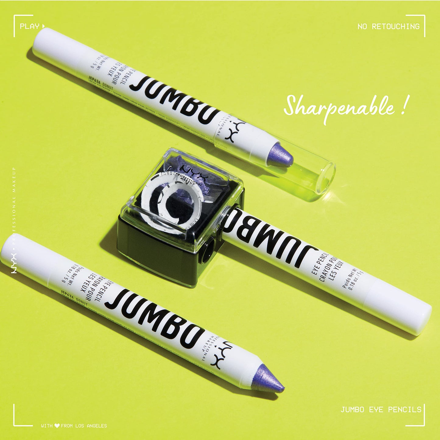 NYX PROFESSIONAL MAKEUP Jumbo Eye Pencil, Blendable Eyeshadow Stick & Eyeliner Pencil - Iced Latte