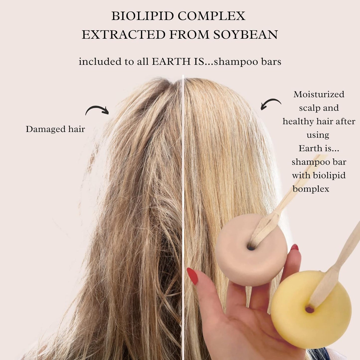 EARTH IS... Shampoo Bar - All Hair Types – Mild Natural Shampoo – Eco-Friendly – Plastic Free - PH-Balanced – Vegan – Sulfate Free – Biodegradable – Zero Waste, 3.7 oz (Berry Blend with Raspberry)