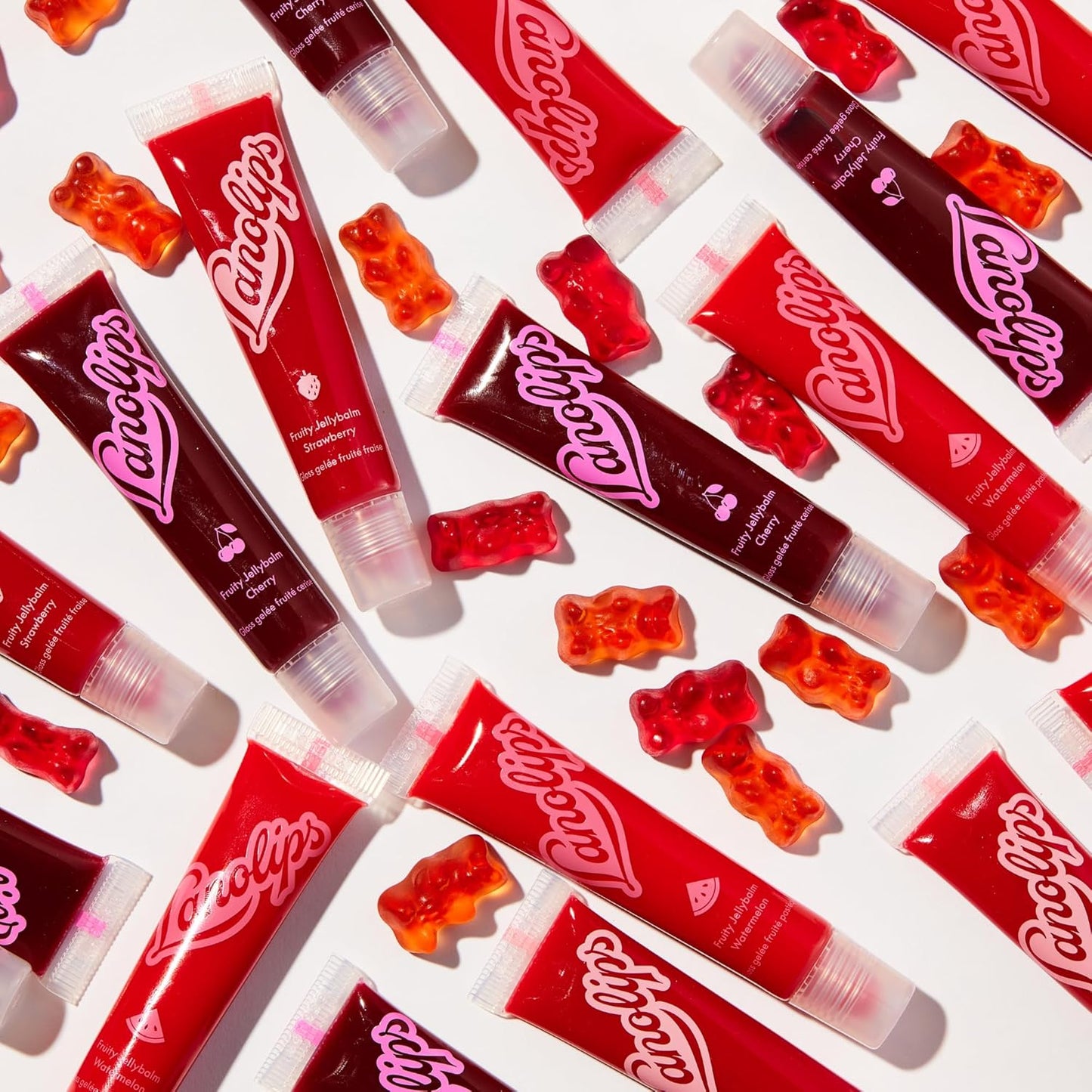 Lanolips Fruity Jellybalm - Tinted Lip Balm to Deepen, Brighten & Enhance - Moisturizing Lanolin Lip Balm & Jelly Lip Gloss - Everyday Lip Makeup - Cherry (10g / 0.35oz)