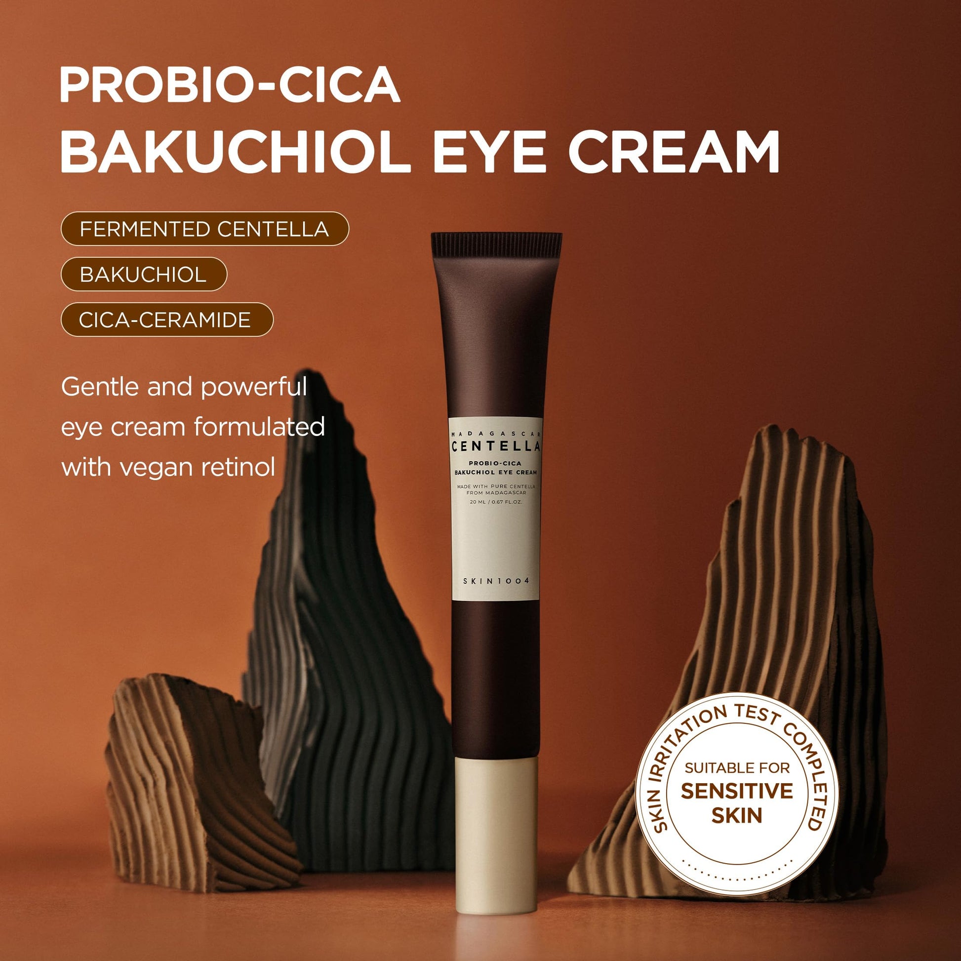 SKIN1004 Probio-Cica Bakuchiol Eye Cream Twin, Korean Under Eye Cream with Bakuchiol & Centella