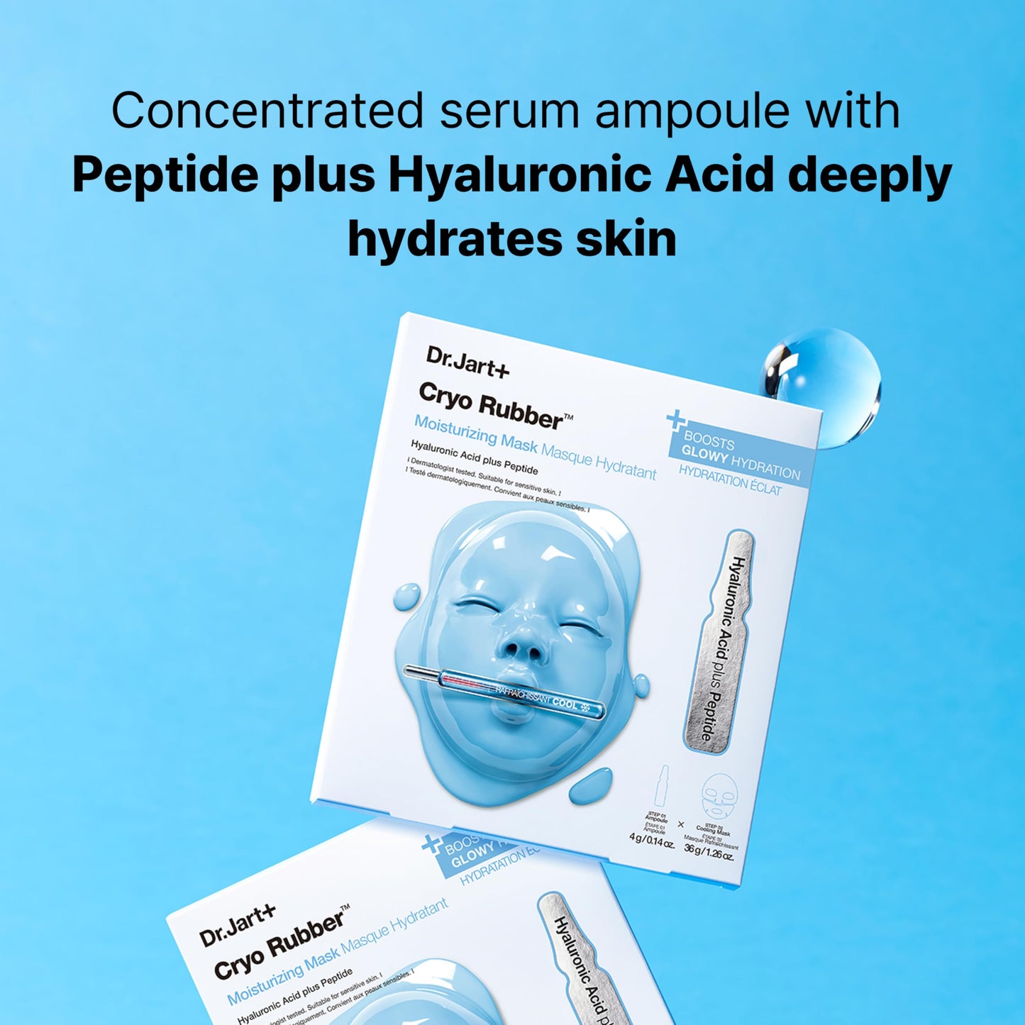Dr.Jart+ Cryo Rubber Moisturizing and Cooling Korean Face Mask with Hyaluronic Acid and Peptides|
