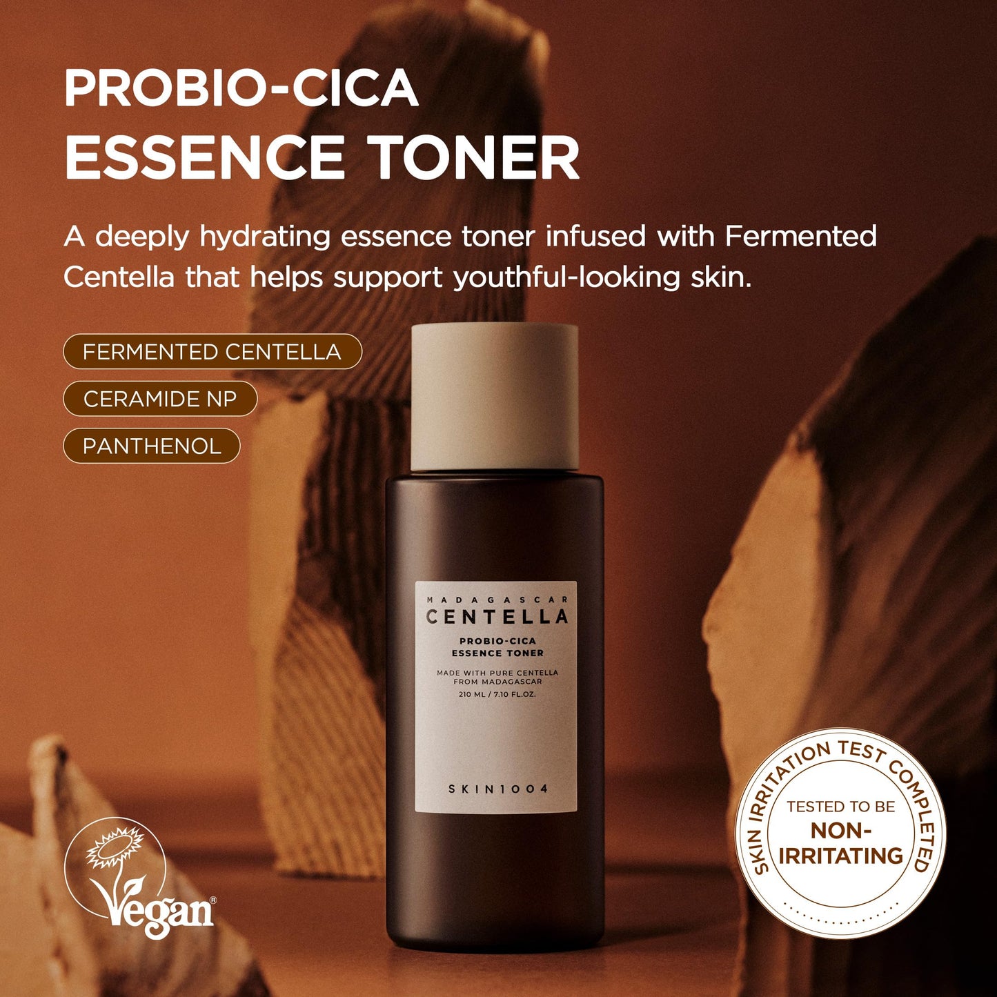 SKIN1004 Probio-Cica Essence Toner 7.10 fl.oz, 210ml, Korean Hydrating Face Toner with Fermented