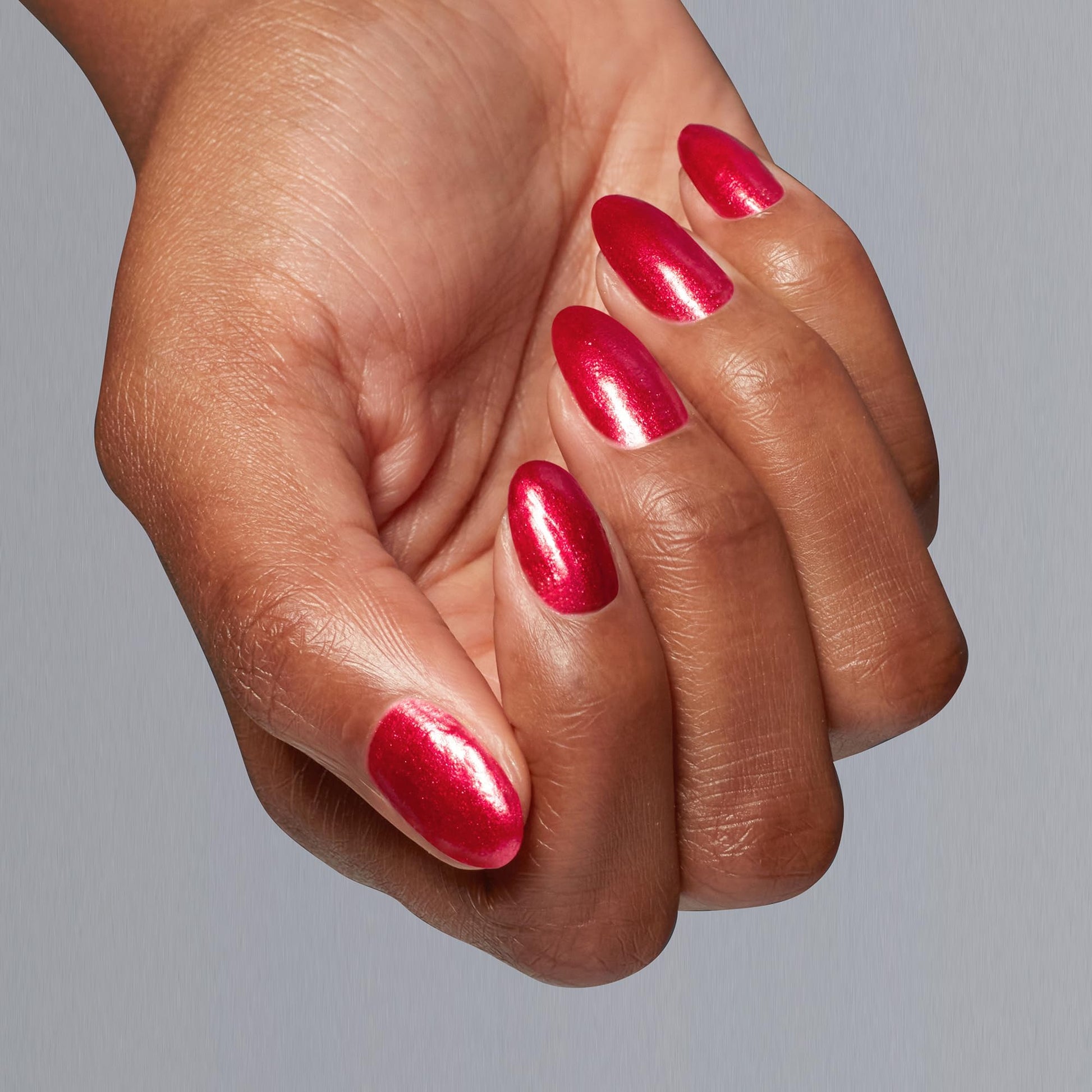 OPI Nail Lacquer Kiss My Aries | Opaque Bright Red Shimmer Nail Polish