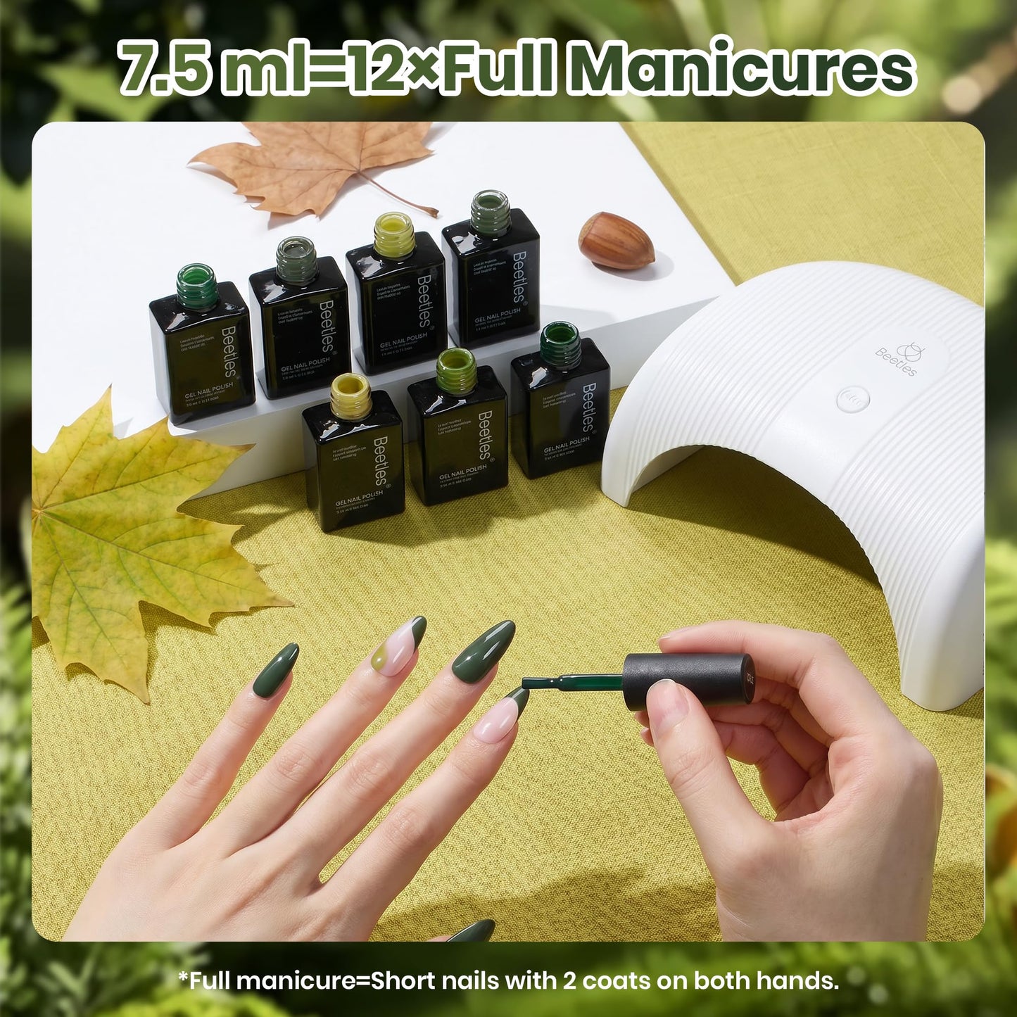 Beetles Green Gel Polish Set, Forest Whisper, 6 Colors Gel Polish Set